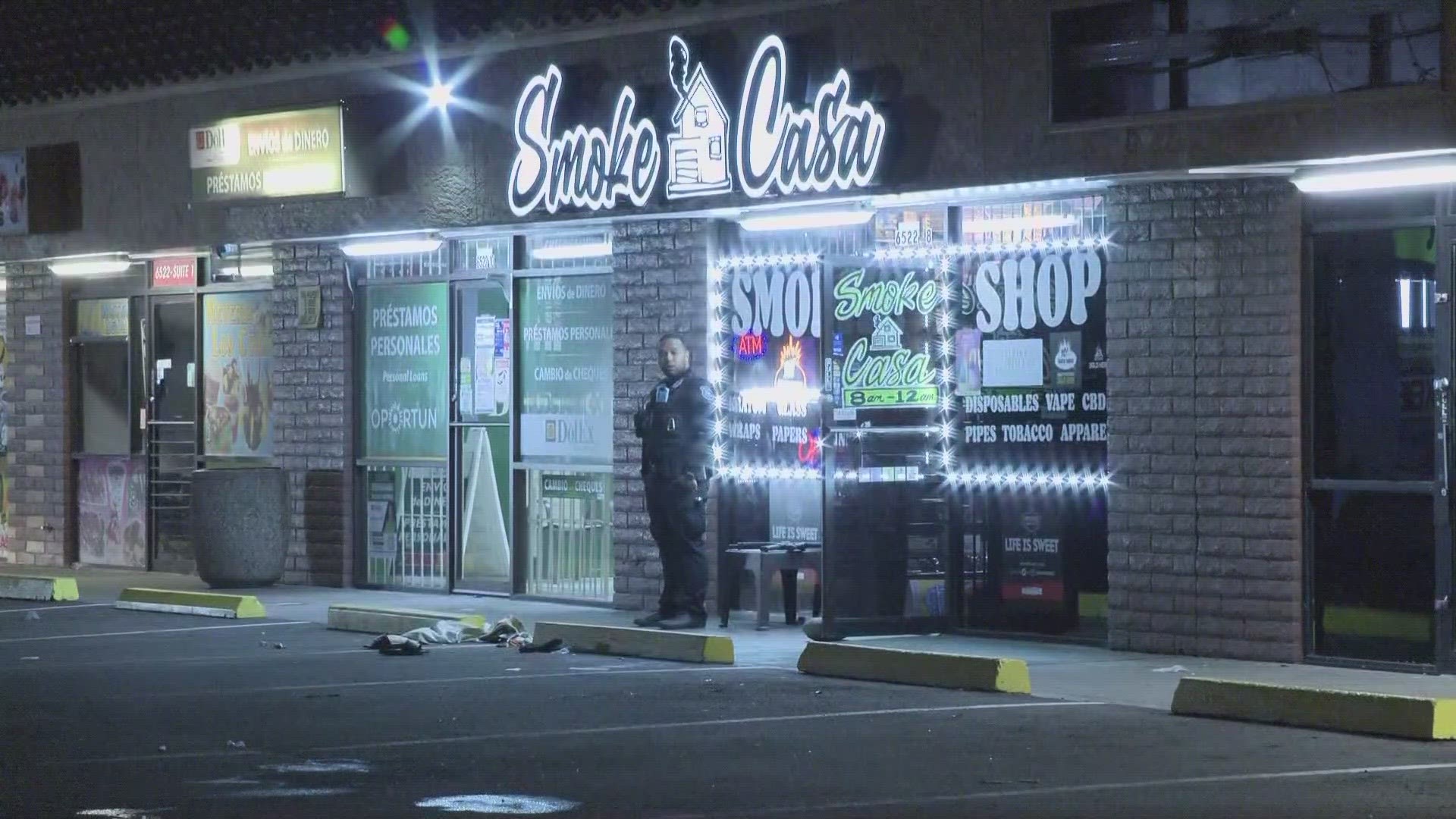 A shooting at a Glendale smoke shop sent one person to the hospital. Jen Wahl has the initial details.