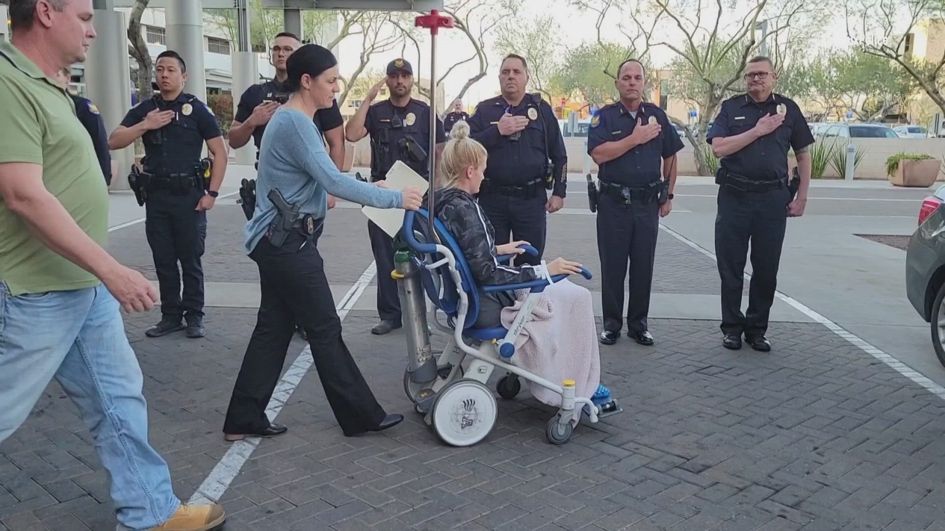 A police officer with the Phoenix Police Department has been released from hospital after being shot on Friday.