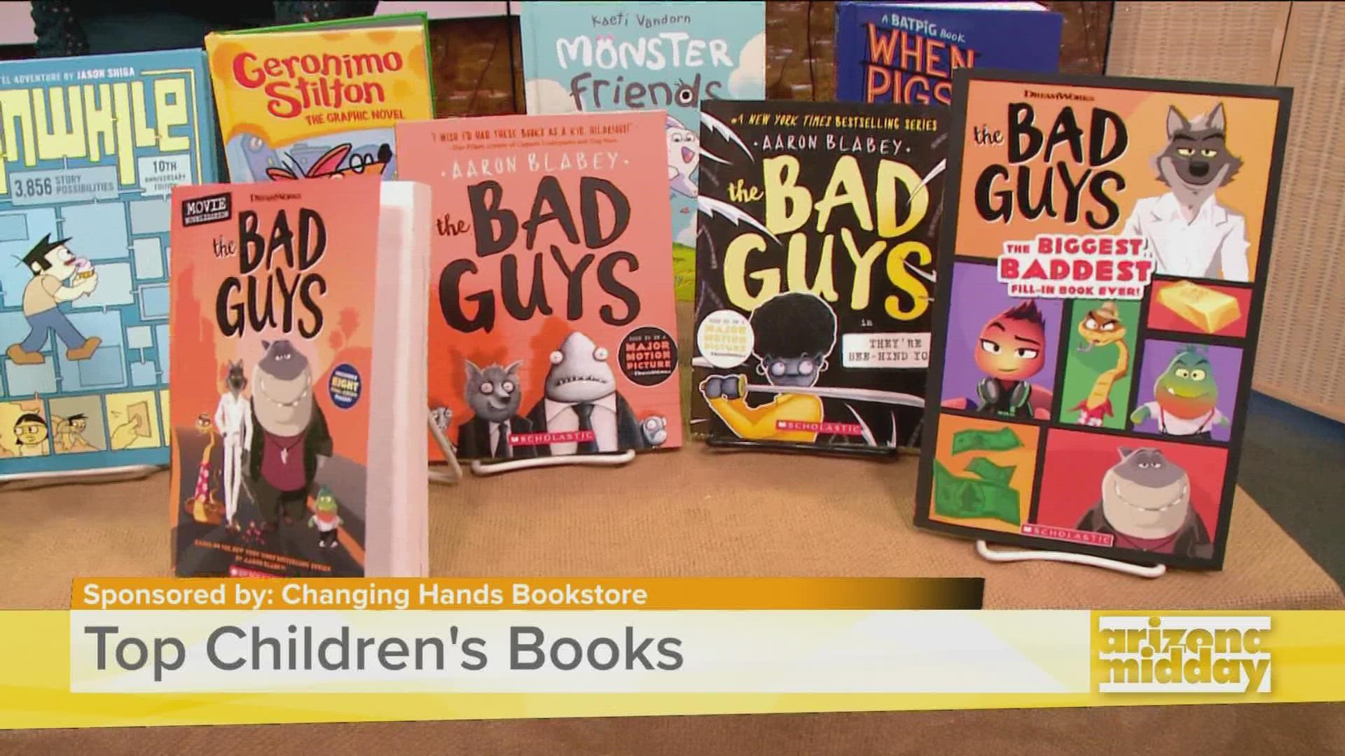 Brandi Stewart, from Changing Hands Bookstore, shows us "The Bad Guys" book collection that's now a movie plus her other top picks for kids