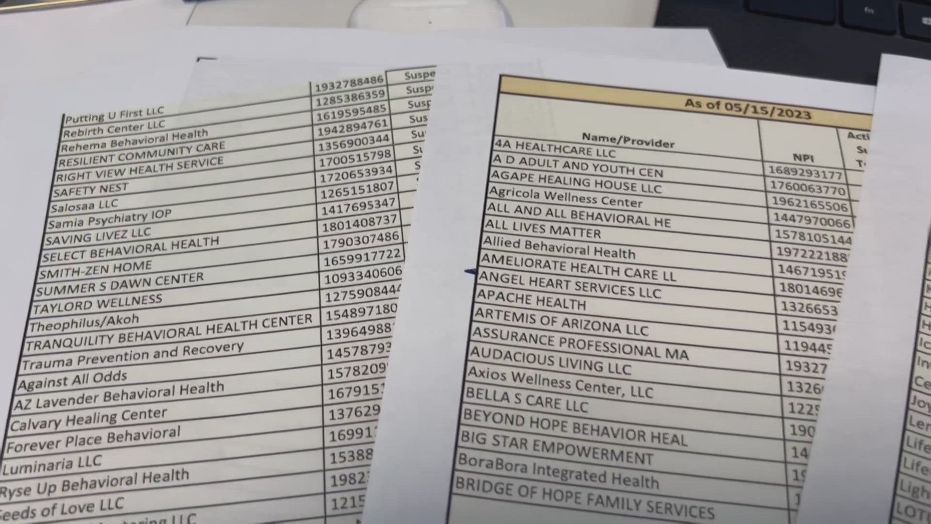 12News digs deeper into the list of providers on the suspended list, suspected of fraud.