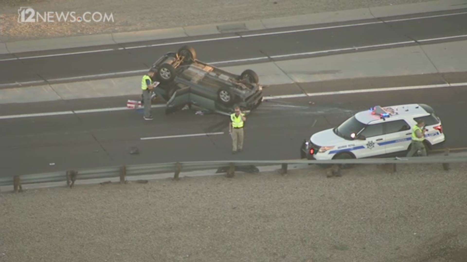 Westbound Loop 202 Reopens After Crash Involving DPS Trooper | 12news.com