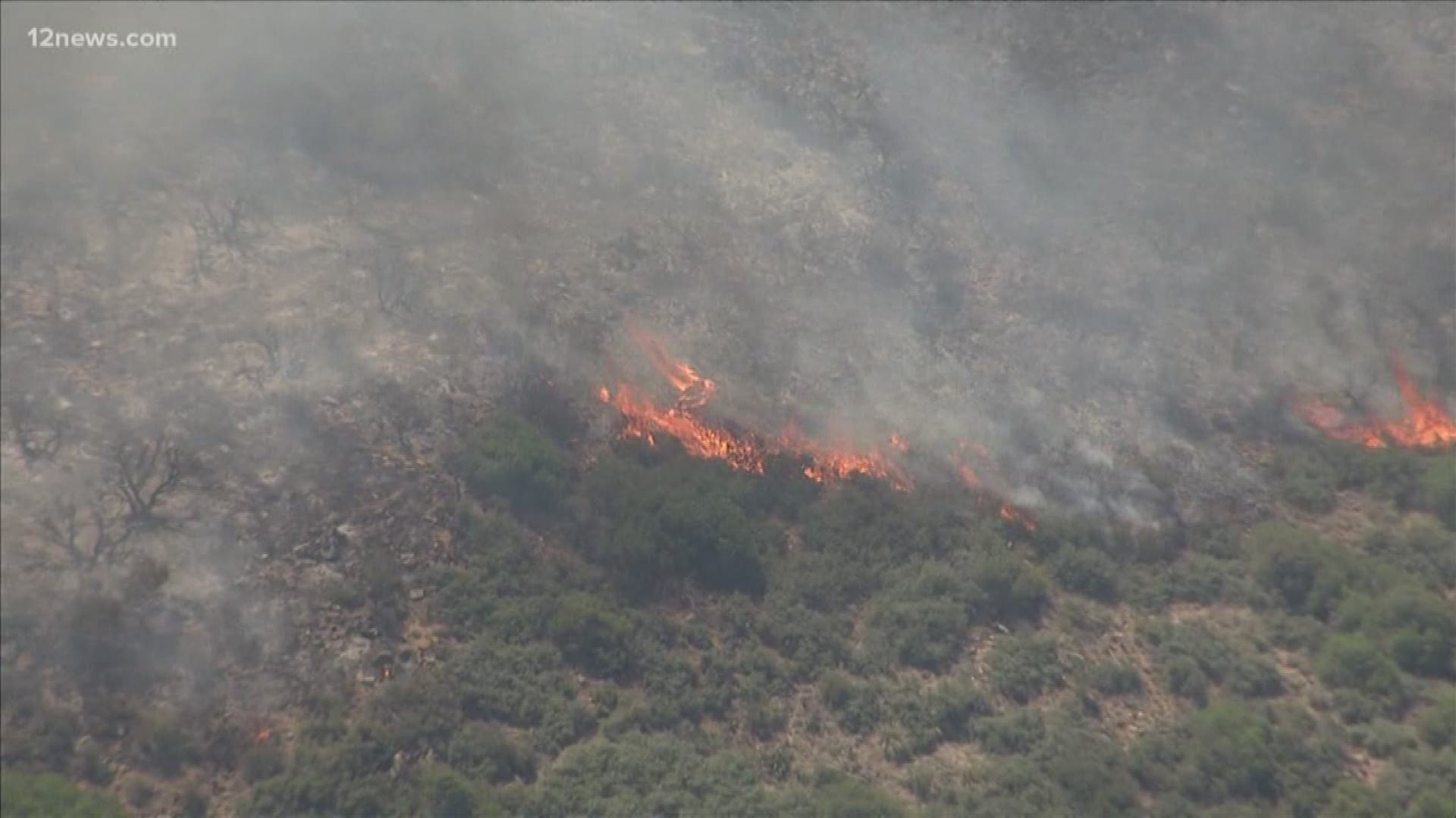 Cellar Fire has burned 6,450 acres, 0% contained | 12news.com