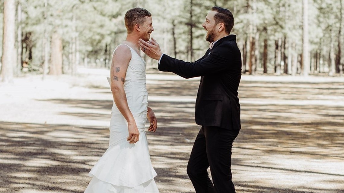 Arizona Bride Has Late Fiance Edited into Wedding Photos