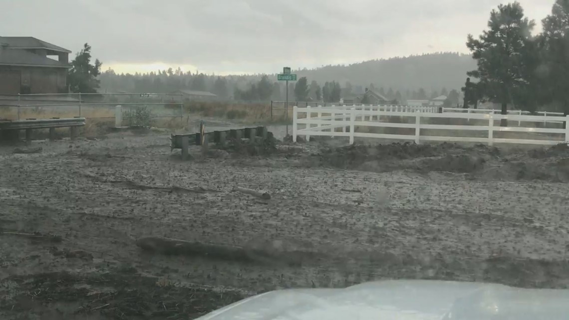 Heavy rain floods areas north of Flagstaff