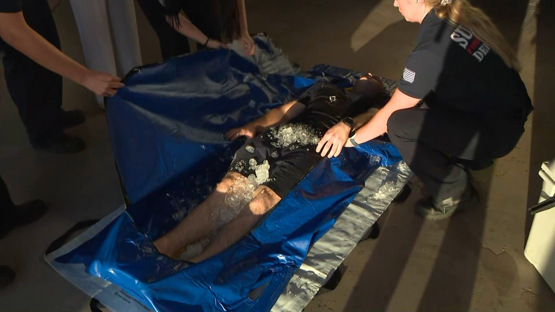 The new protocol allows crews to rapidly cool qualifying heat stroke patients with immersion bags and up to 50 pounds of ice.