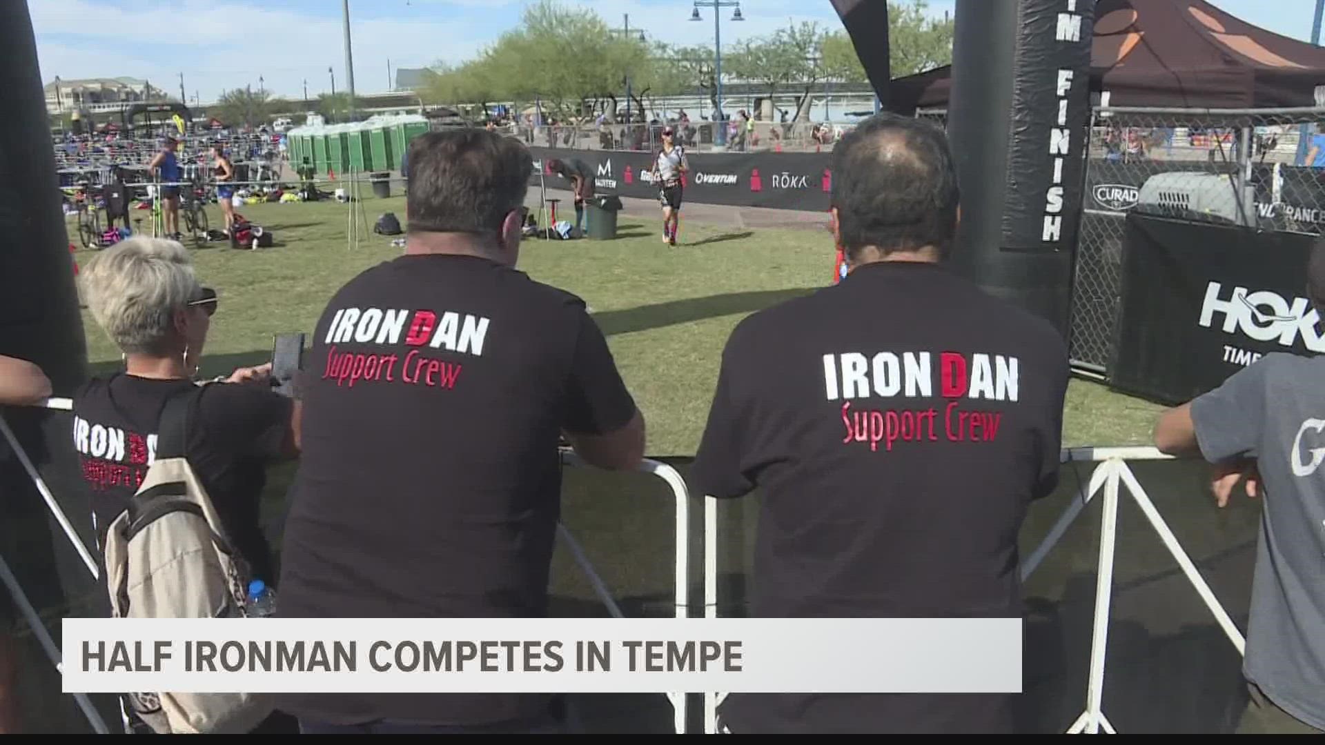 The area around Tempe Town Lake was packed all day Saturday, as people were either sweating it out on the course or screaming on the sidelines.