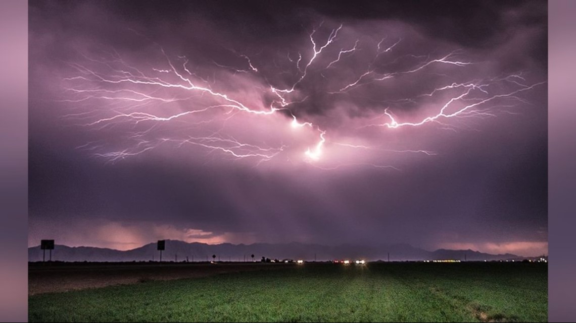 Monday's monsoon storm produced 35,000 lightning flashes across Arizona