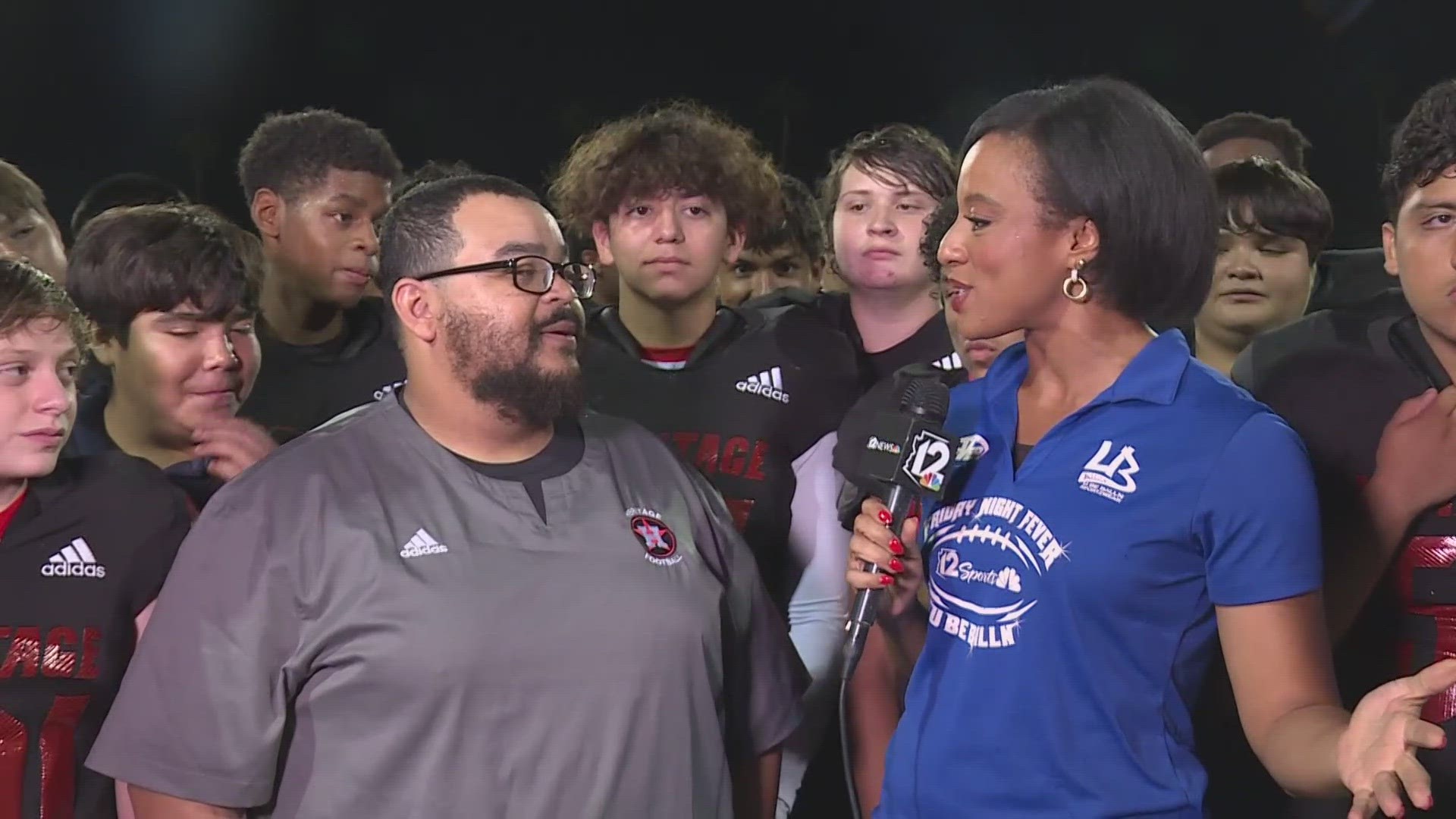 12Sports' Lina Washington was On the Road with the Heritage Academy Heroes and spoke with Head Coach Anthony Johns after their senior night game