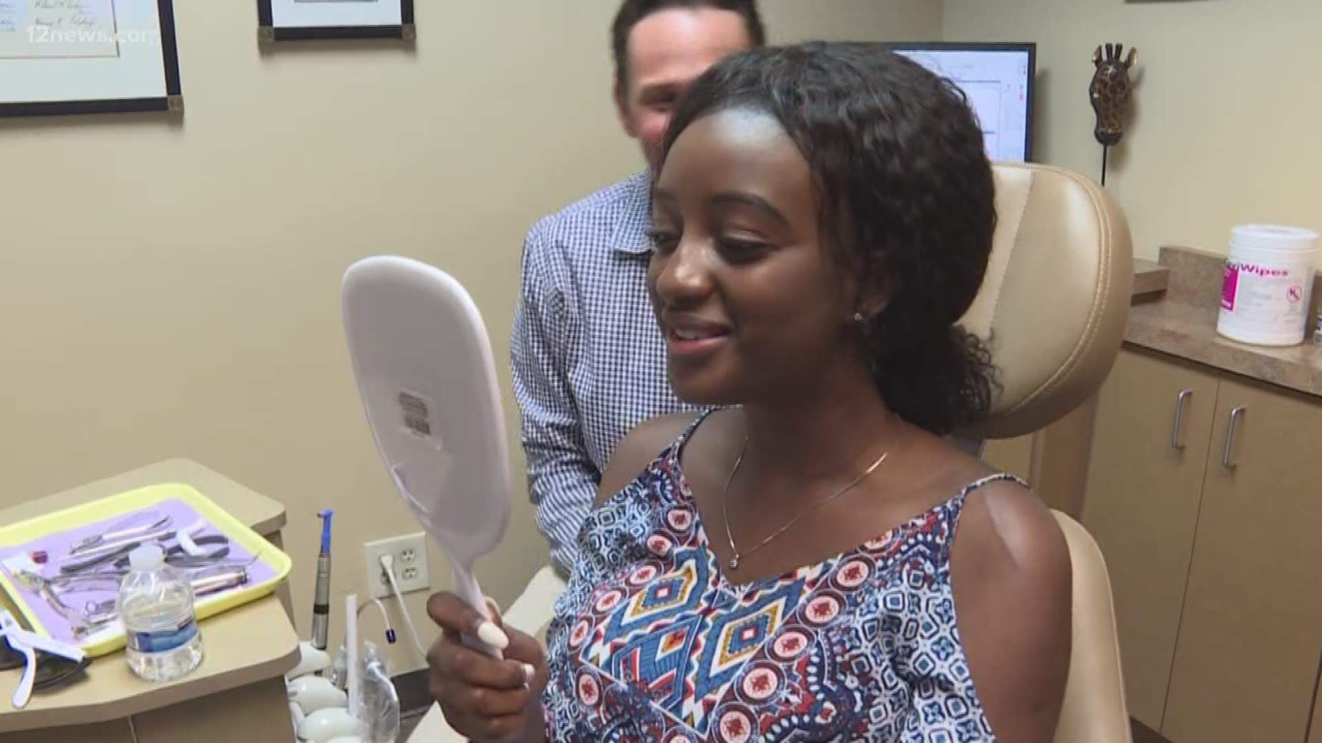 17-year-old Tamyka has sickle cell anemia which requires a lot of doctor appointments and hospital visits. It also may have impacted the development of her teeth causing them to be severely crooked. She was granted a Make A Wish and she wished for a better smile.
