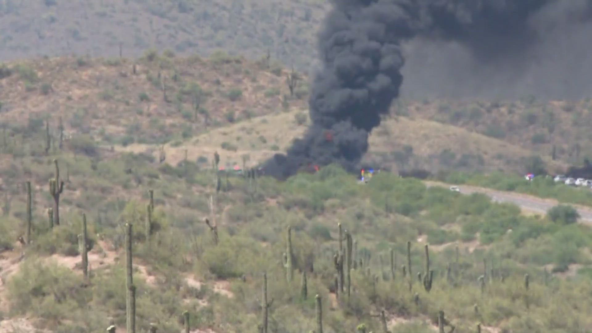 The Red Mountain Fire is about 10 acres as of 2 p.m.