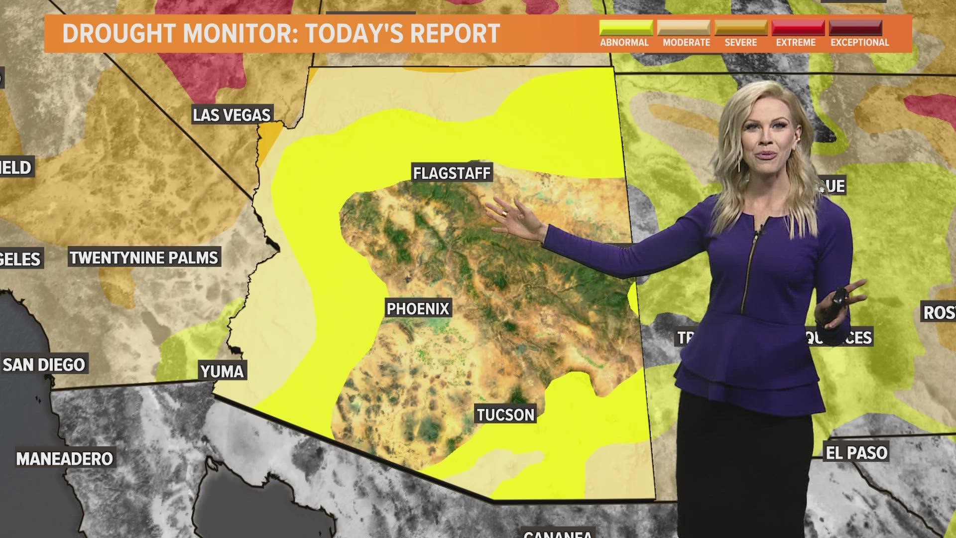 Krystle Henderson gives us a look at the Arizona drought monitor report for Jan. 19, 2023.