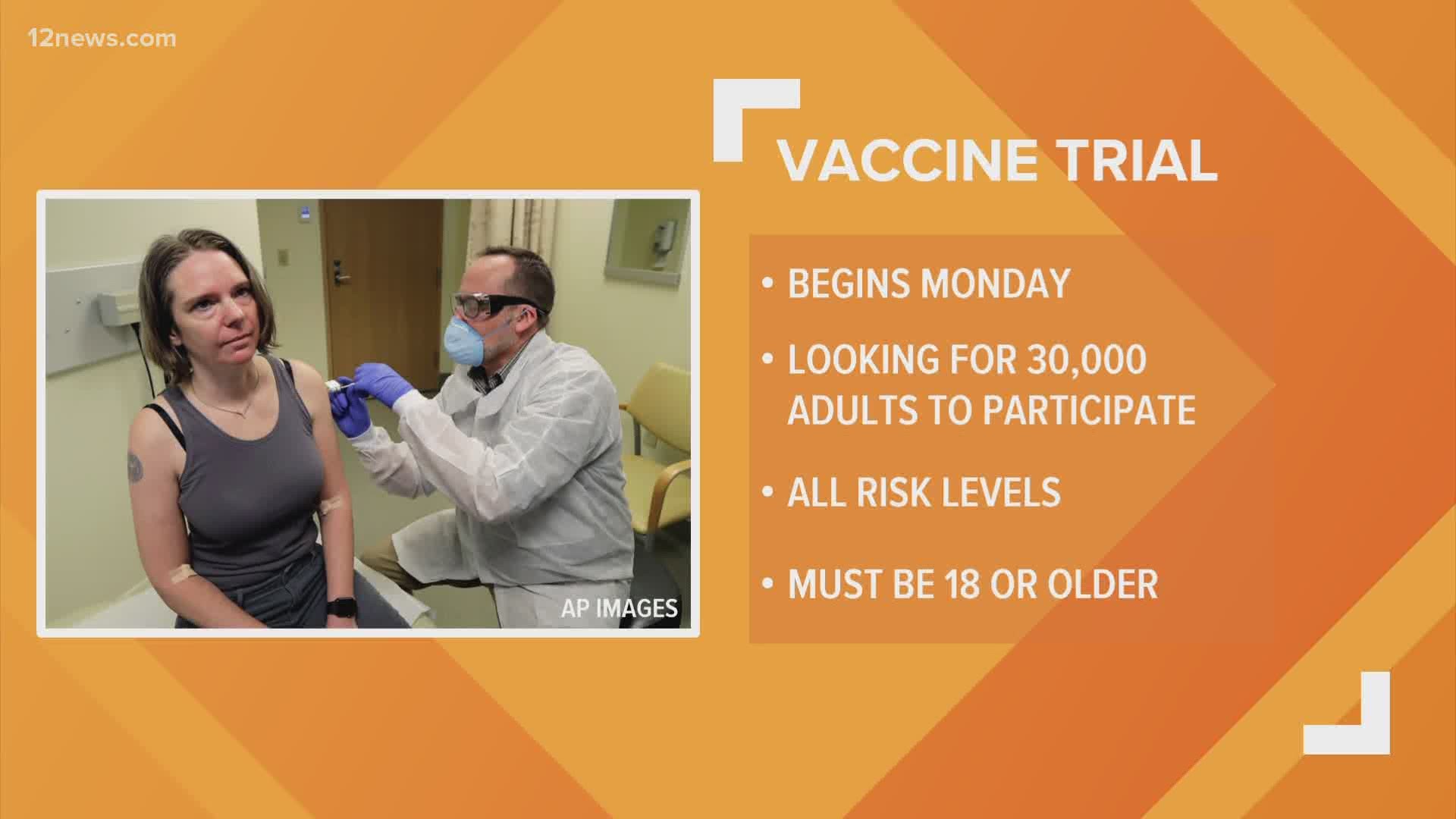 A Valley research center is looking for volunteers to be part of a trial for a new COVID-19 vaccine. Team 12's Jen Wahl has the latest.