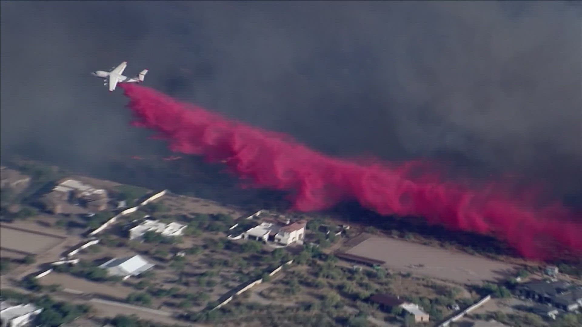 Residents were evacuated as the fire spread near 128th Street and Ranch Gate Road.