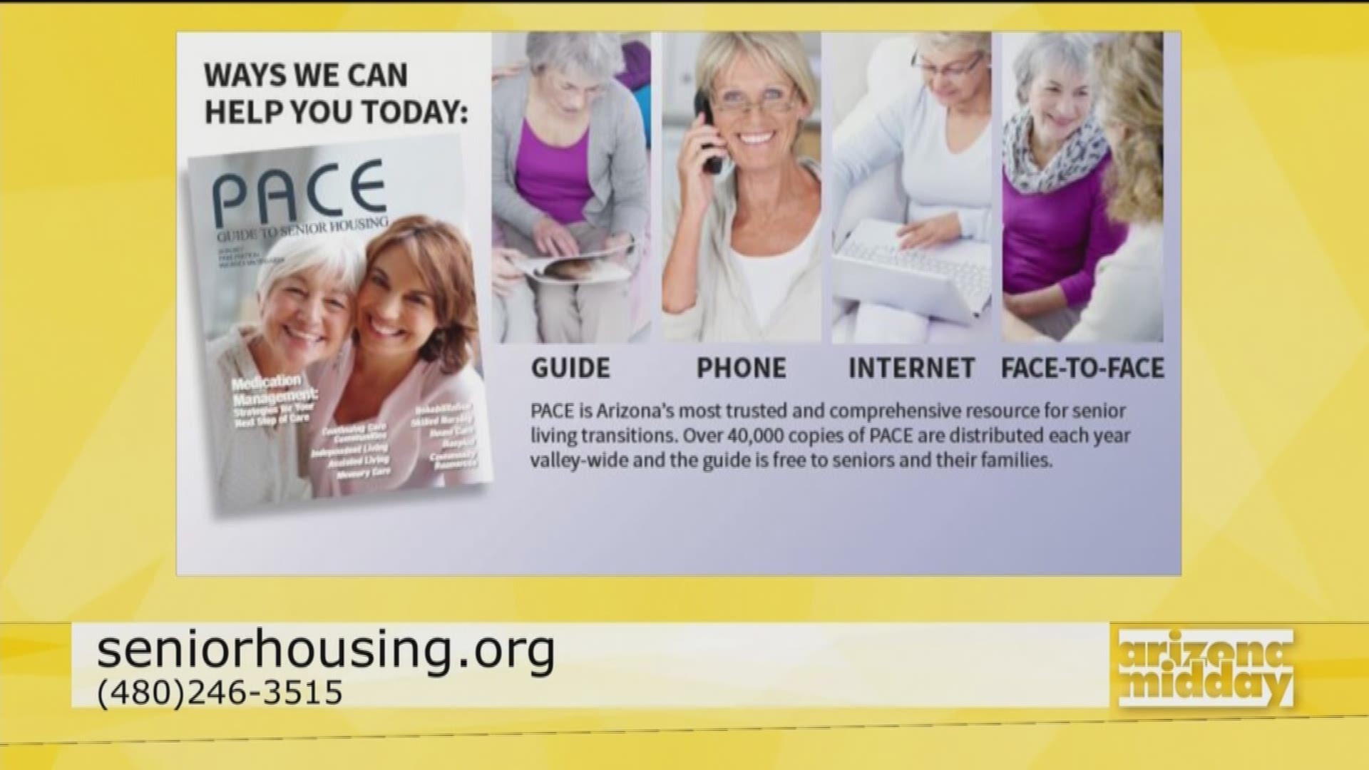 Pace Guide To Senior Housing offers one on one help to help find your loved one the right place to live as they age.