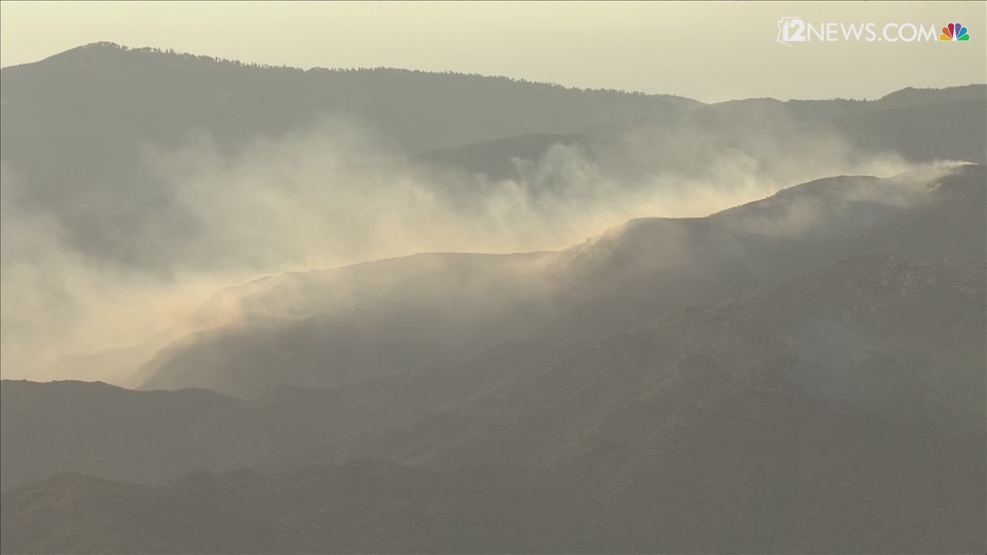 The Bird Fire, burning in the Bradshaw Mountains, is 20 acres. It was reported yesterday. There are no structures threatened.