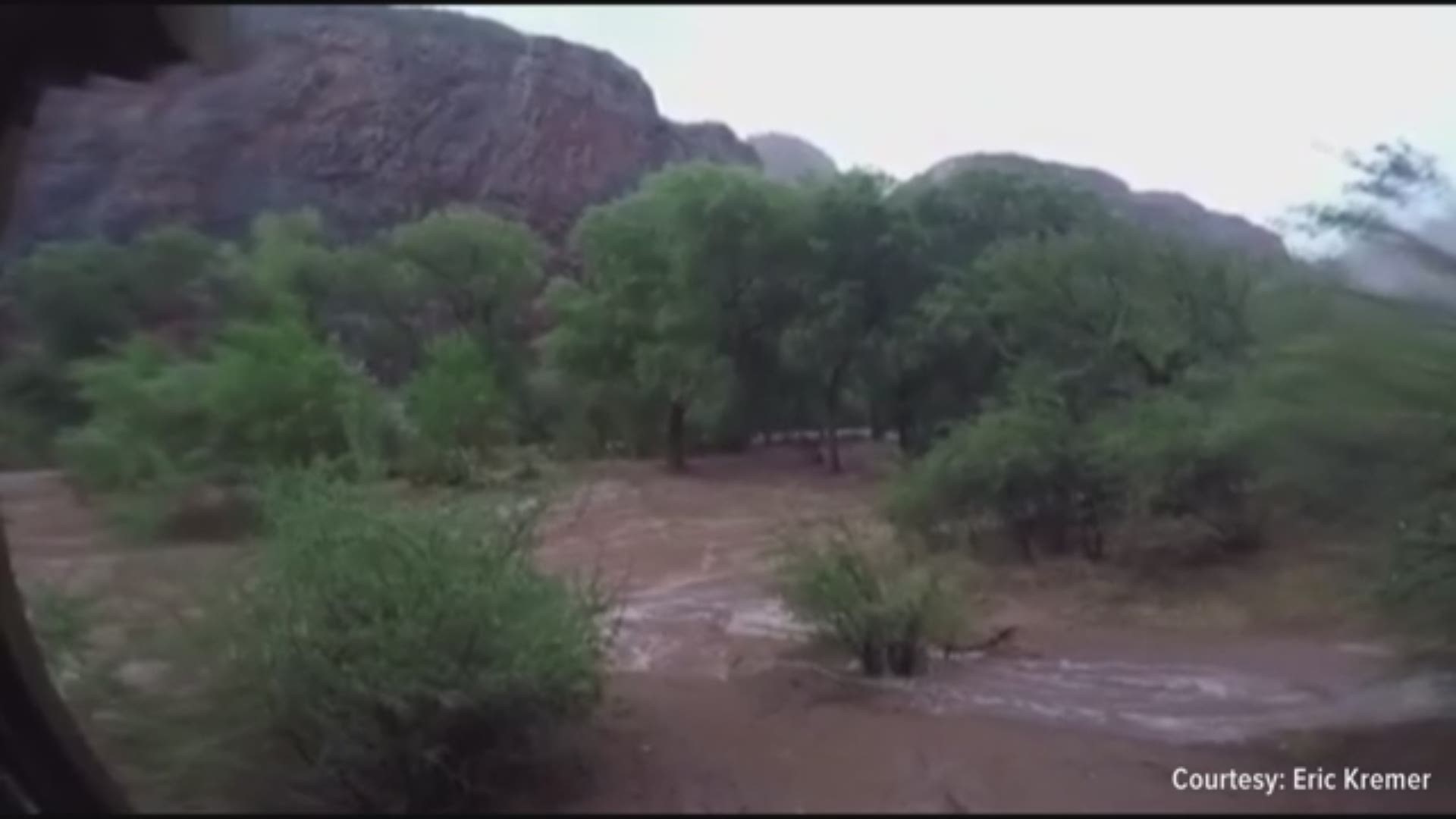 Las Vegas resident Eric Kremer shares photos and videos of the flash flood at the Havasupai campgrounds on July 11.