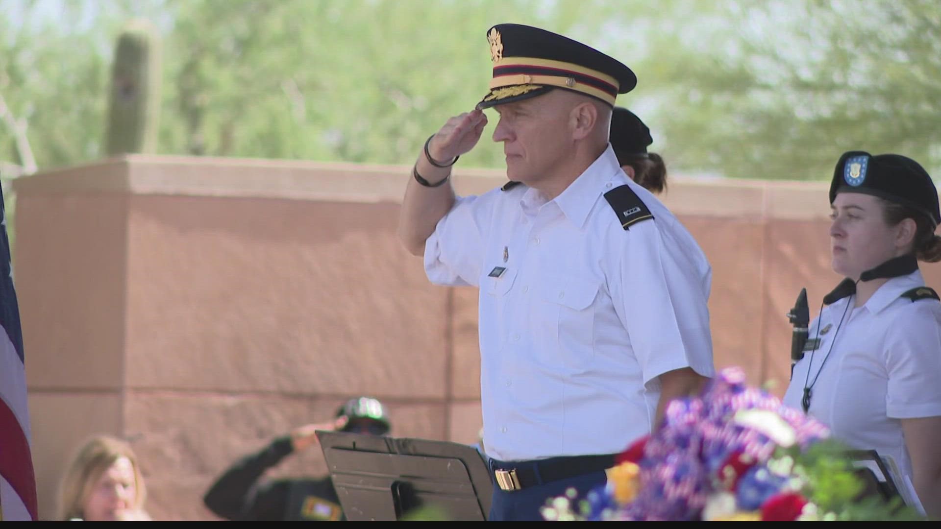 A Memorial Day ceremony was held at the National Memorial Cemetery. Wreath presentations, color guards and music from the Army National Guard Band were on display.