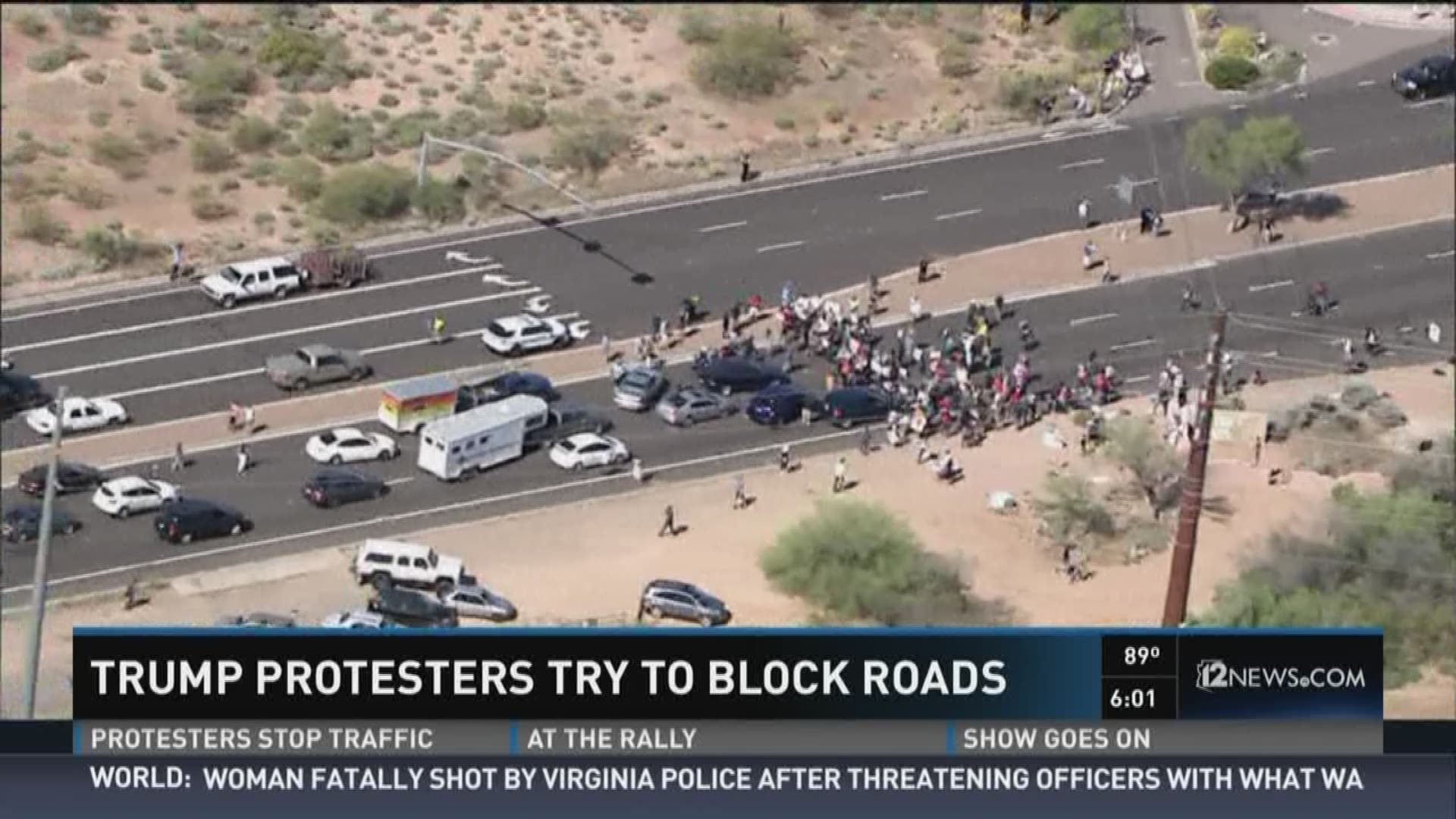 Trump protesters block Fountain Hills traffic