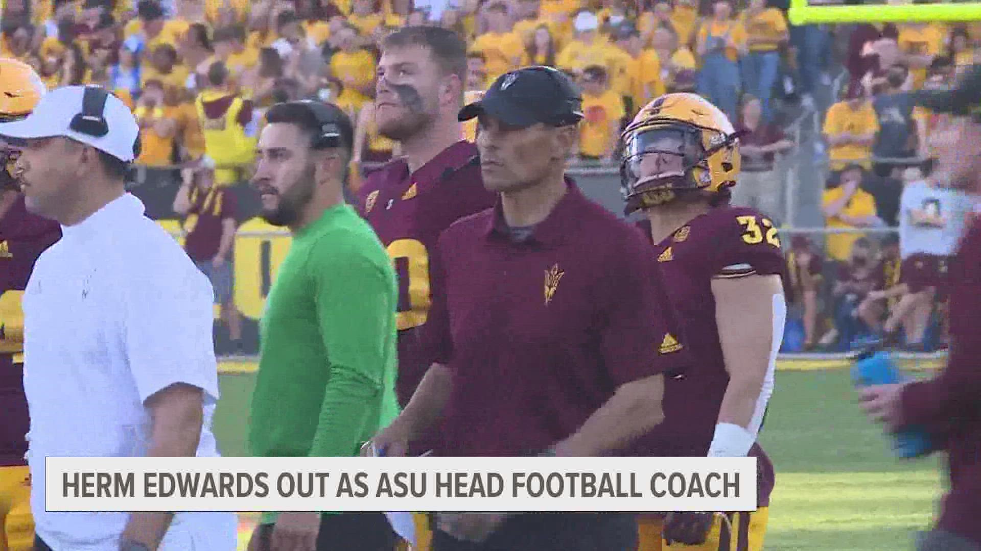 Ray Anderson announced the decision on Sunday, a day after the Sun Devils lost 30-21 to Eastern Michigan as heavy favorites.
