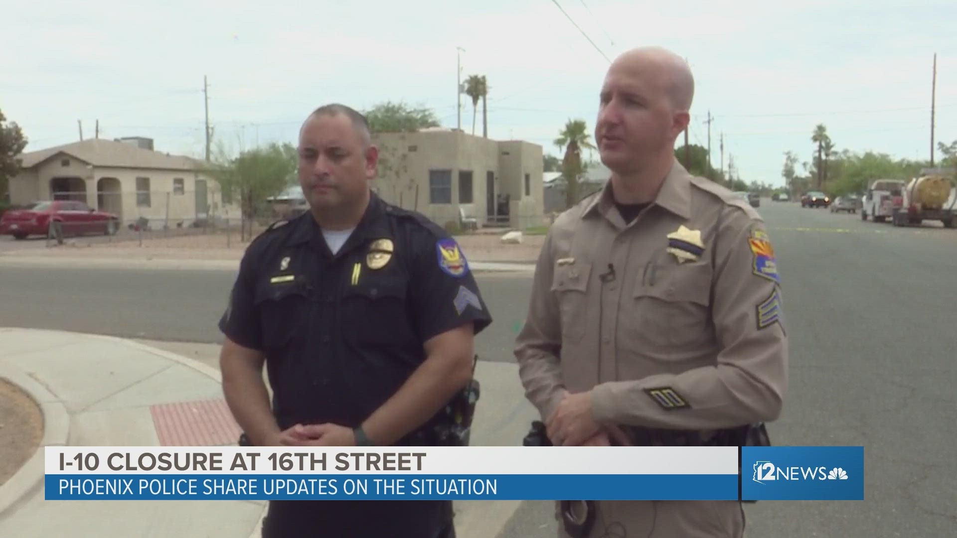 A police situation on the pedestrian bridge at 16th Street closed the roadway for several hours.