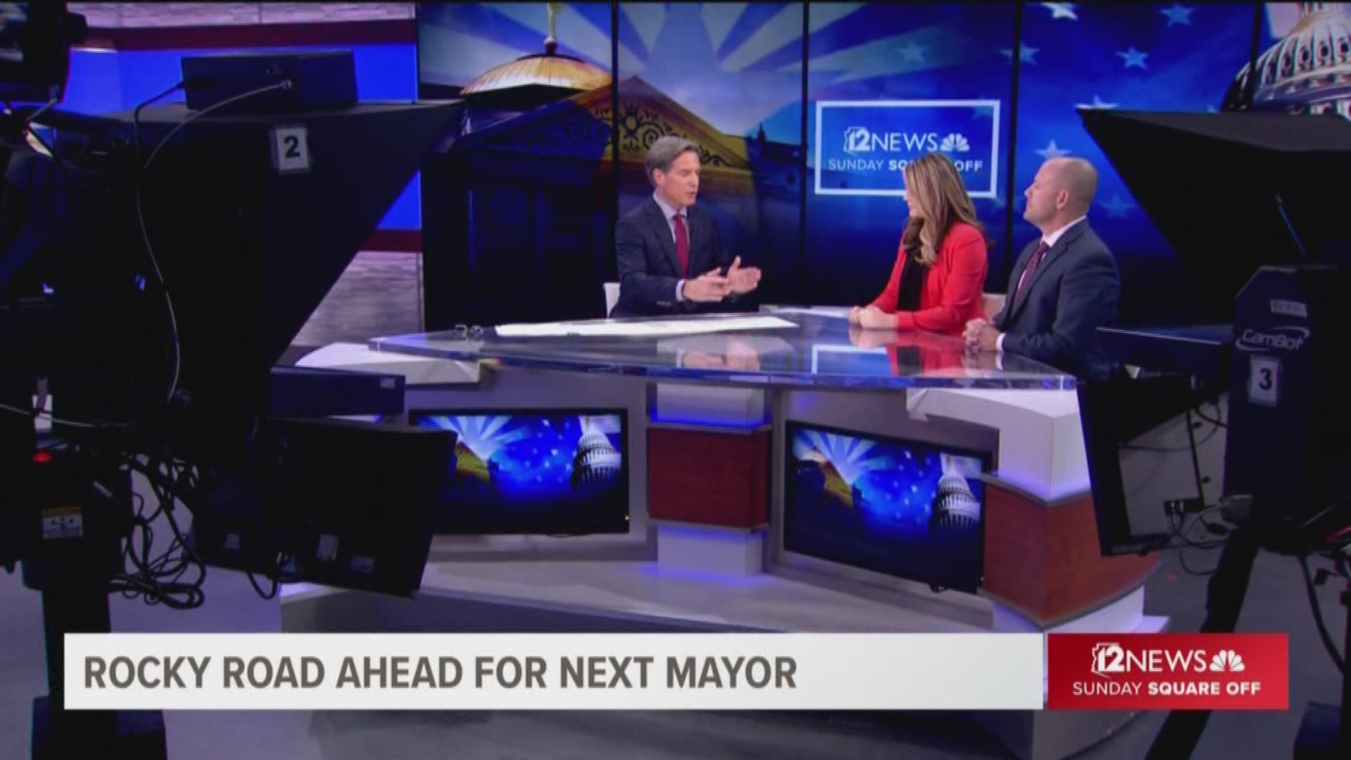 Whoever wins the Phoenix mayor’s race faces daunting challenges: major labor contracts, a fractured council and another election for mayor next year. Our ‘Square Off’ panels breaks down the challenges and the big money flowing into the race.