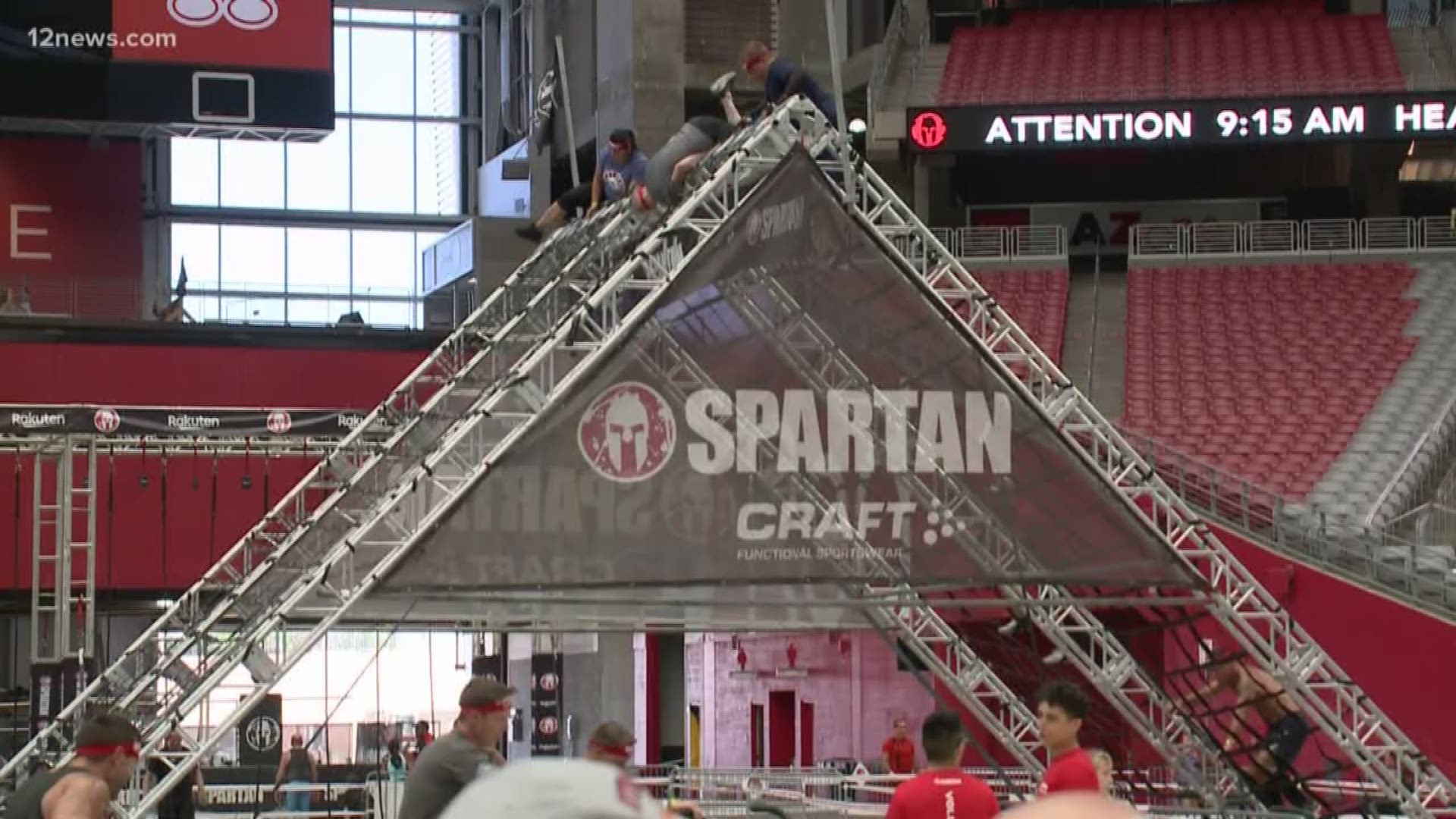 The world's largest obstacle race took over State Farm Stadium on Saturday.
