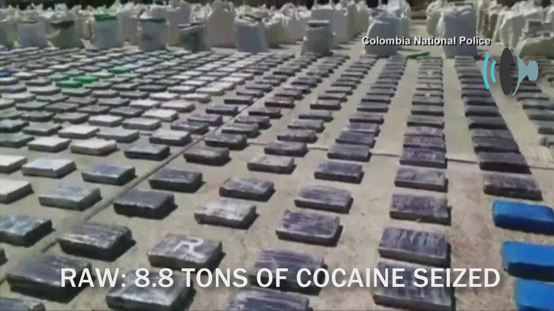 Colombian officials seized nearly 9 tons of cocaine worth an estimated $240 million.