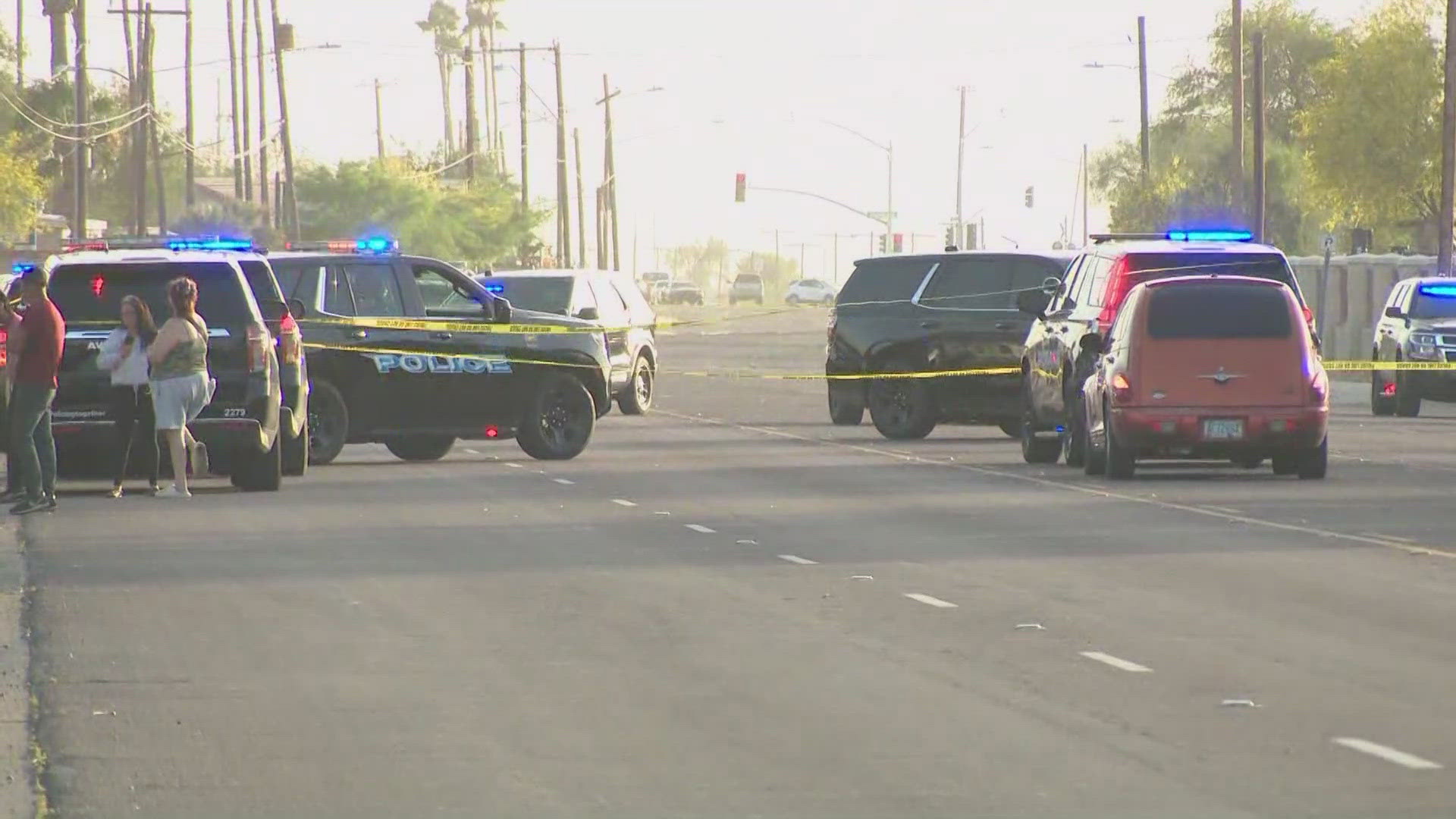 The double shooting happened in Avondale, a town west of Phoenix, on Friday afternoon. Watch the video above for more details.
