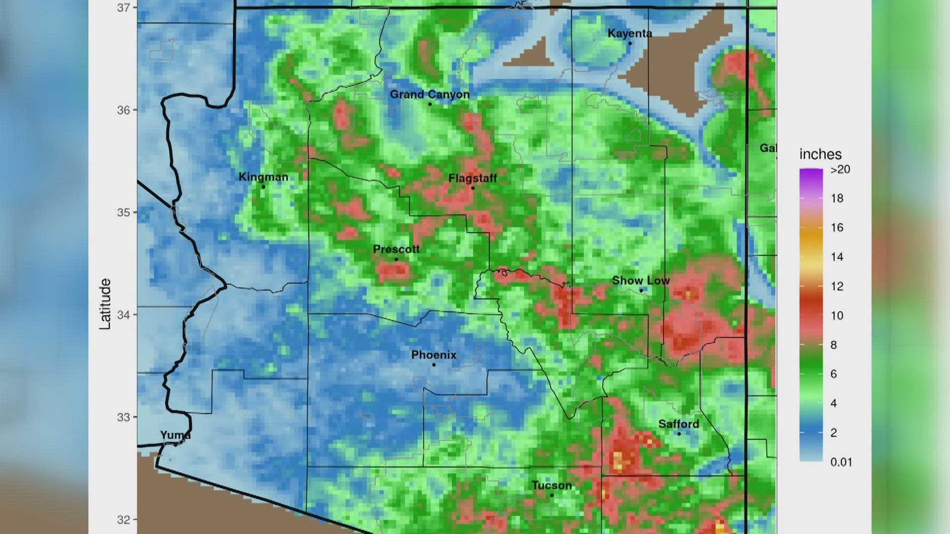 Meteorologist Lauren Rainson looks back at Monsoon 2024 and compares it to normal rainfall amounts during summer months.