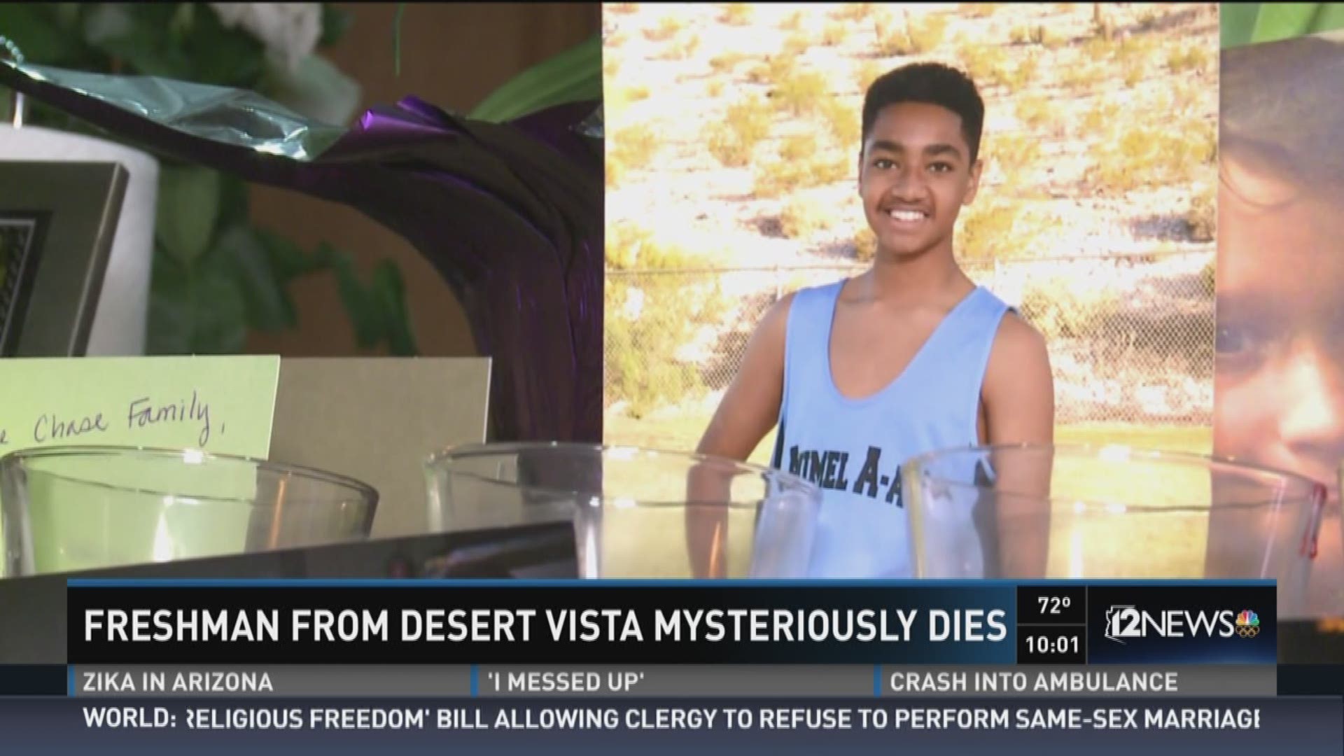 Freshman from desert vista mysteriously dies.