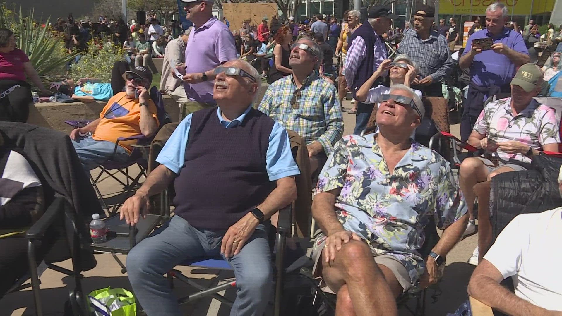Space enthusiasts of all ages were able to enjoy the eclipse on Monday in Phoenix.