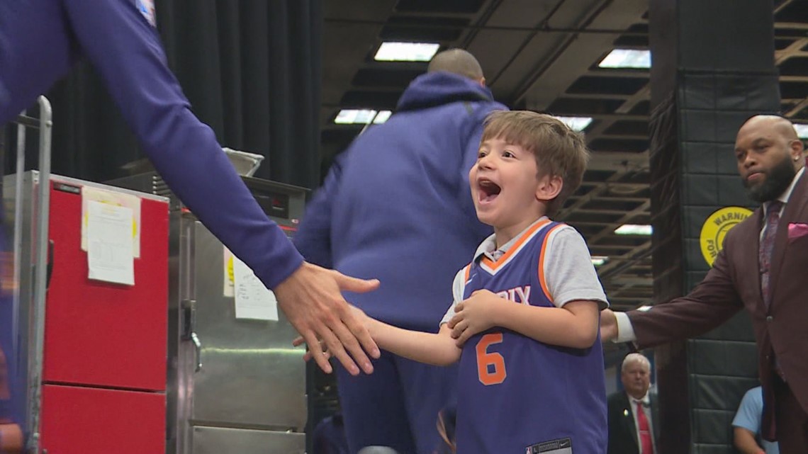 This is the best day ever': Suns throw a party for the boy with a lonely birthday | 12news.com