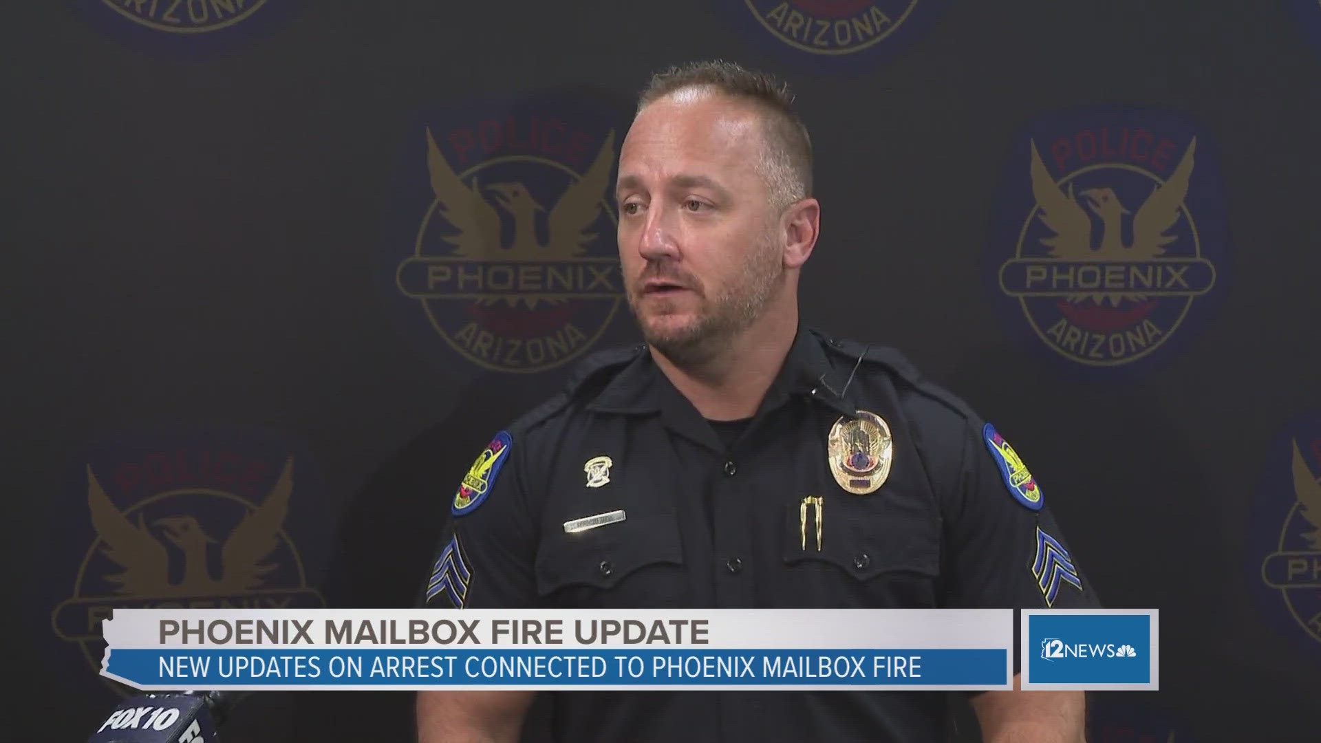 Officials from the Phoenix Police Department share information about the arrest connected to a mailbox being set on fire Thursday morning.