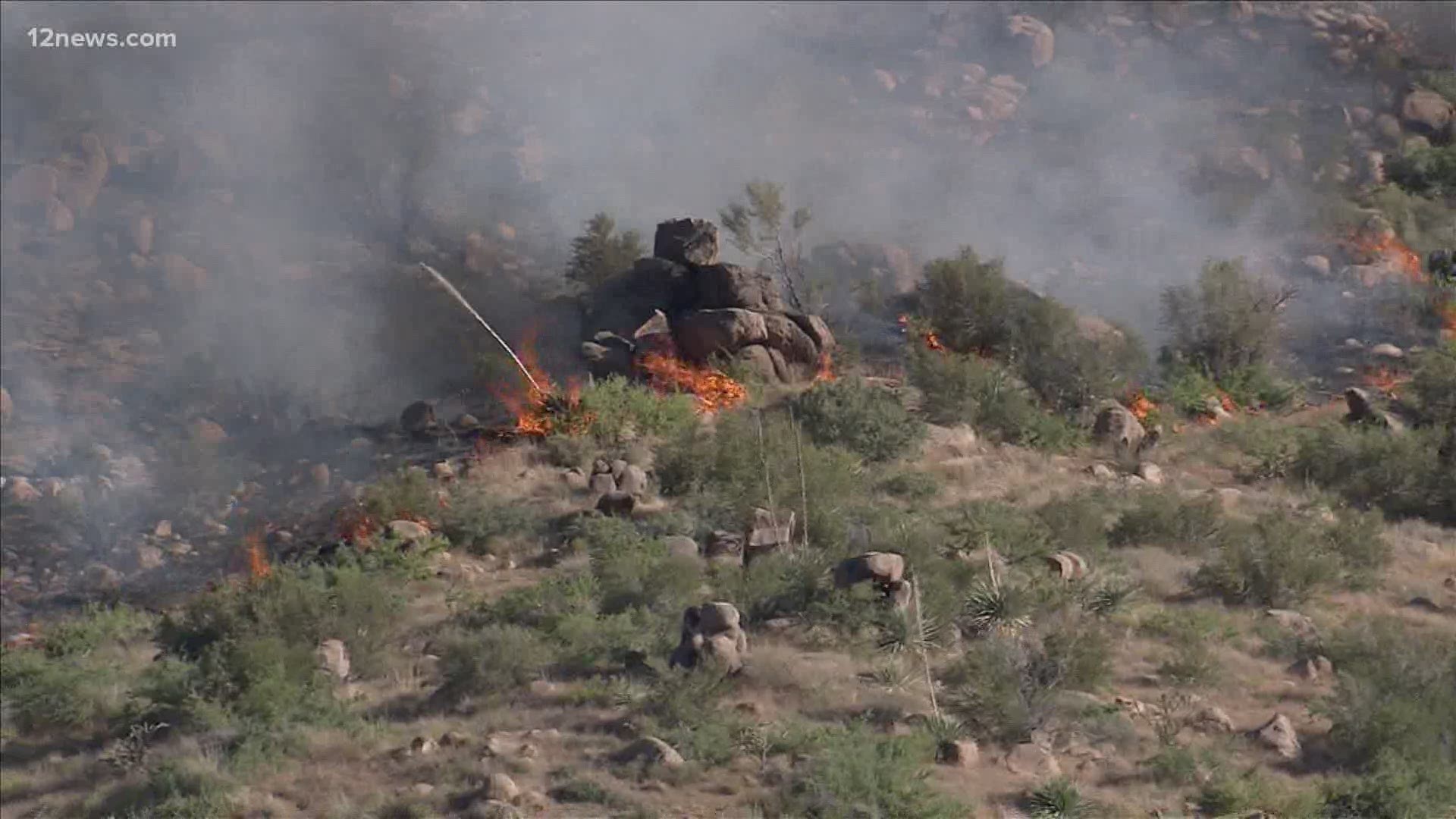 The fire burning in Tonto National Forest has grown to nearly 38,000 acres. The Beeline Highway remains closed in the area.