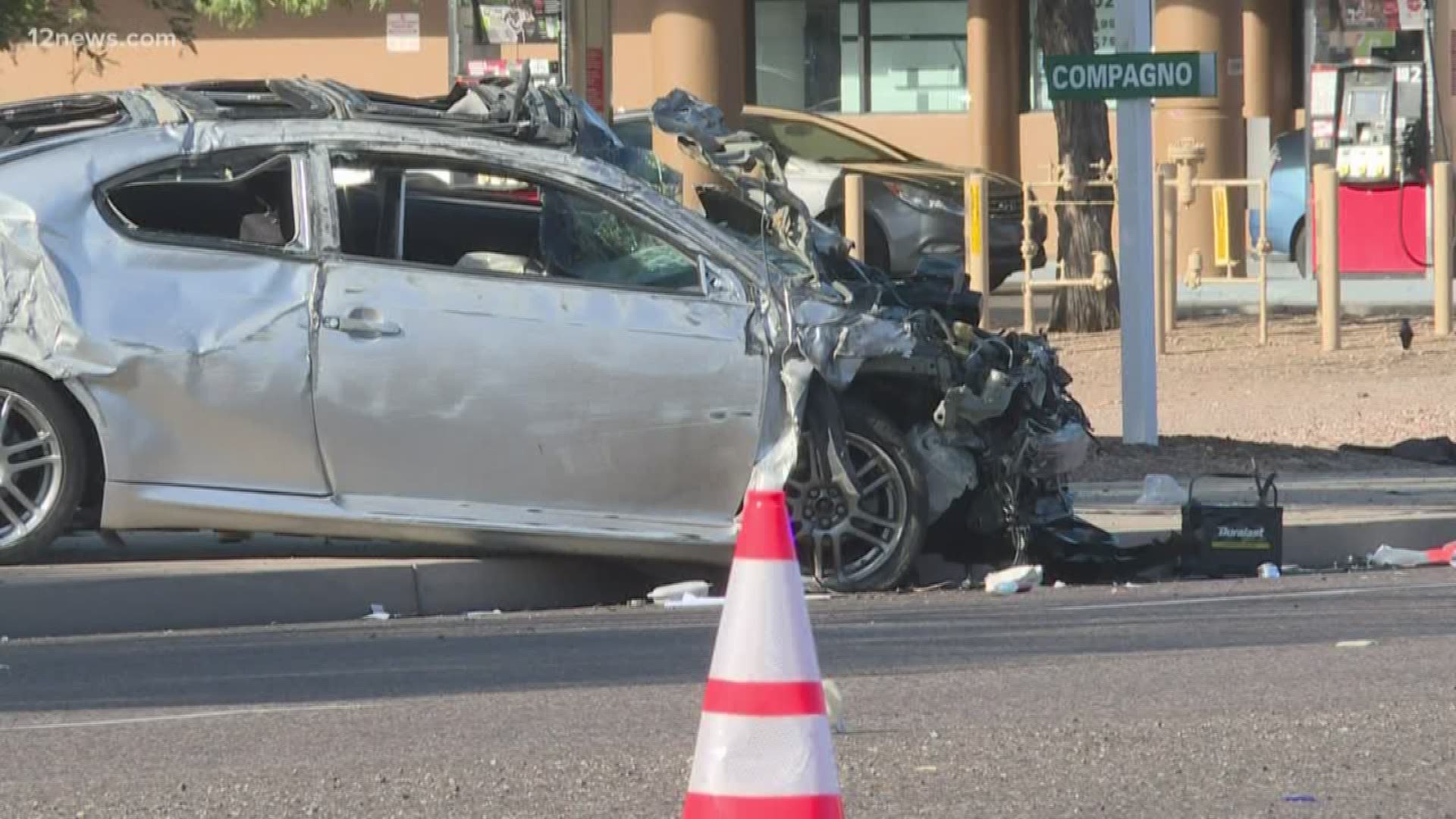 A man was killed after he ran a red light in Scottsdale early Sunday and crashed into another car.