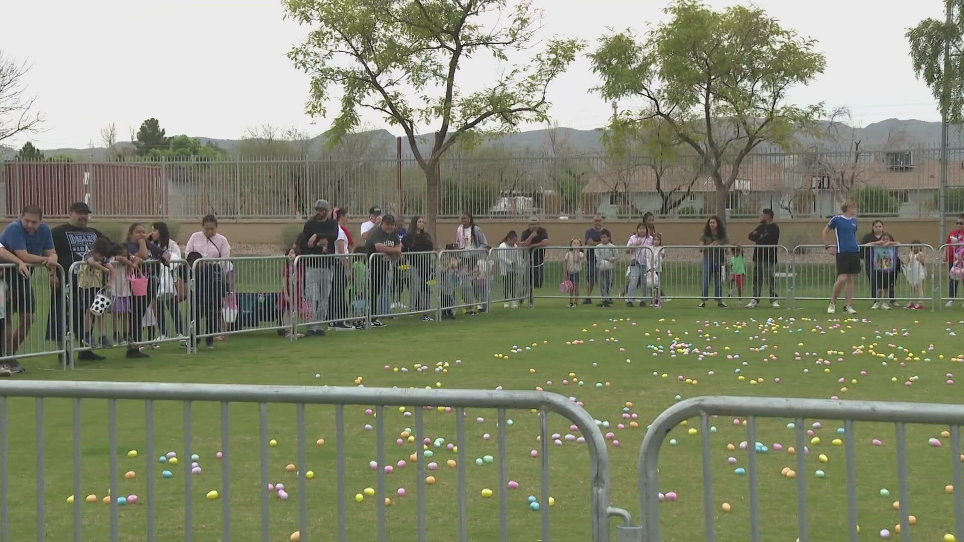 The Salvation Army Kroc Center held their 7th 'Eggs'travaganza in south Phoenix and had 20,000 candy-filled eggs for kids to find! Watch the video above for more.