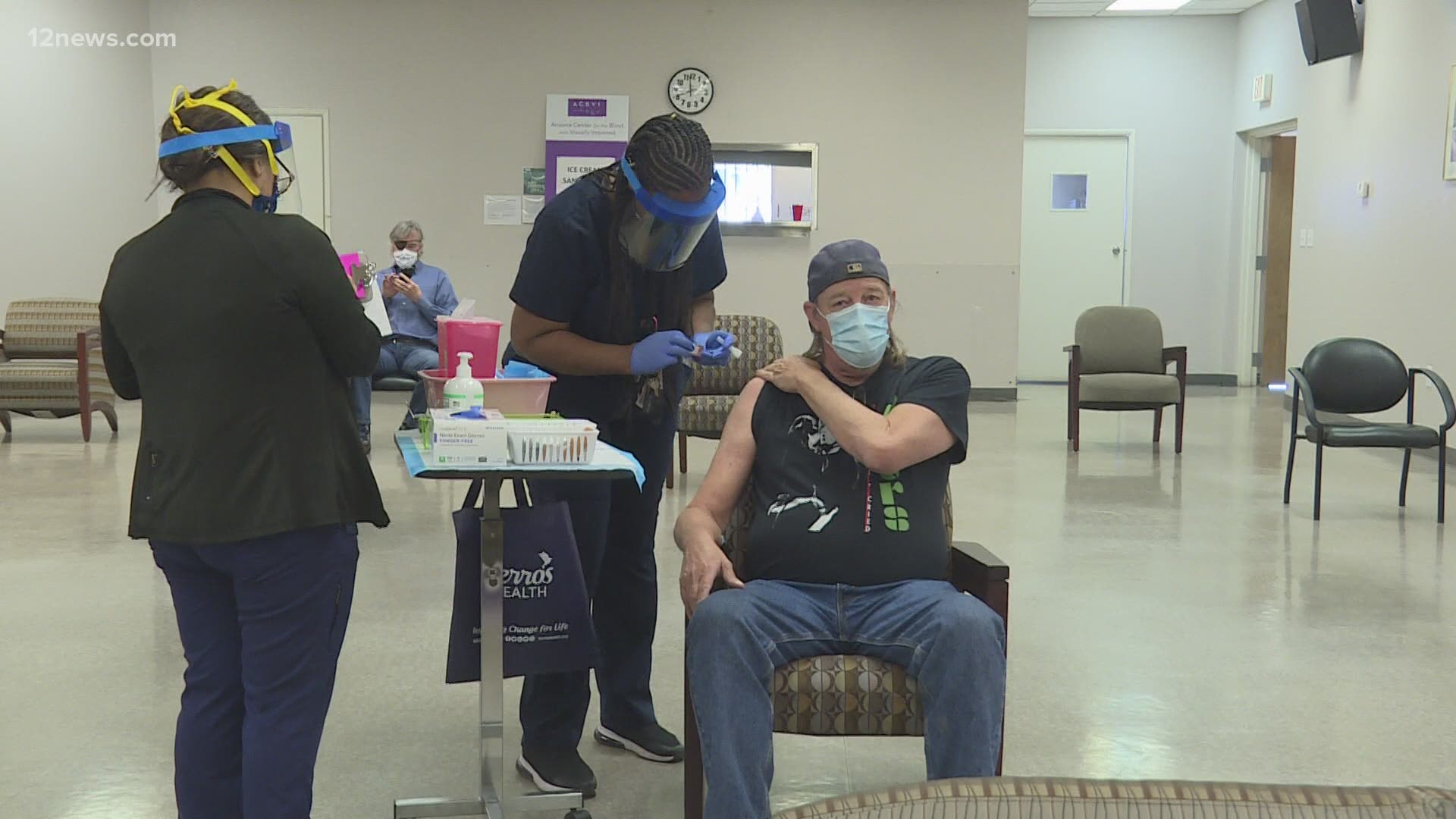 Arizona Center for the Blind and Visually Impaired along with Terros Health worked to get the visually impaired vaccinated against COVID-19 on Monday.