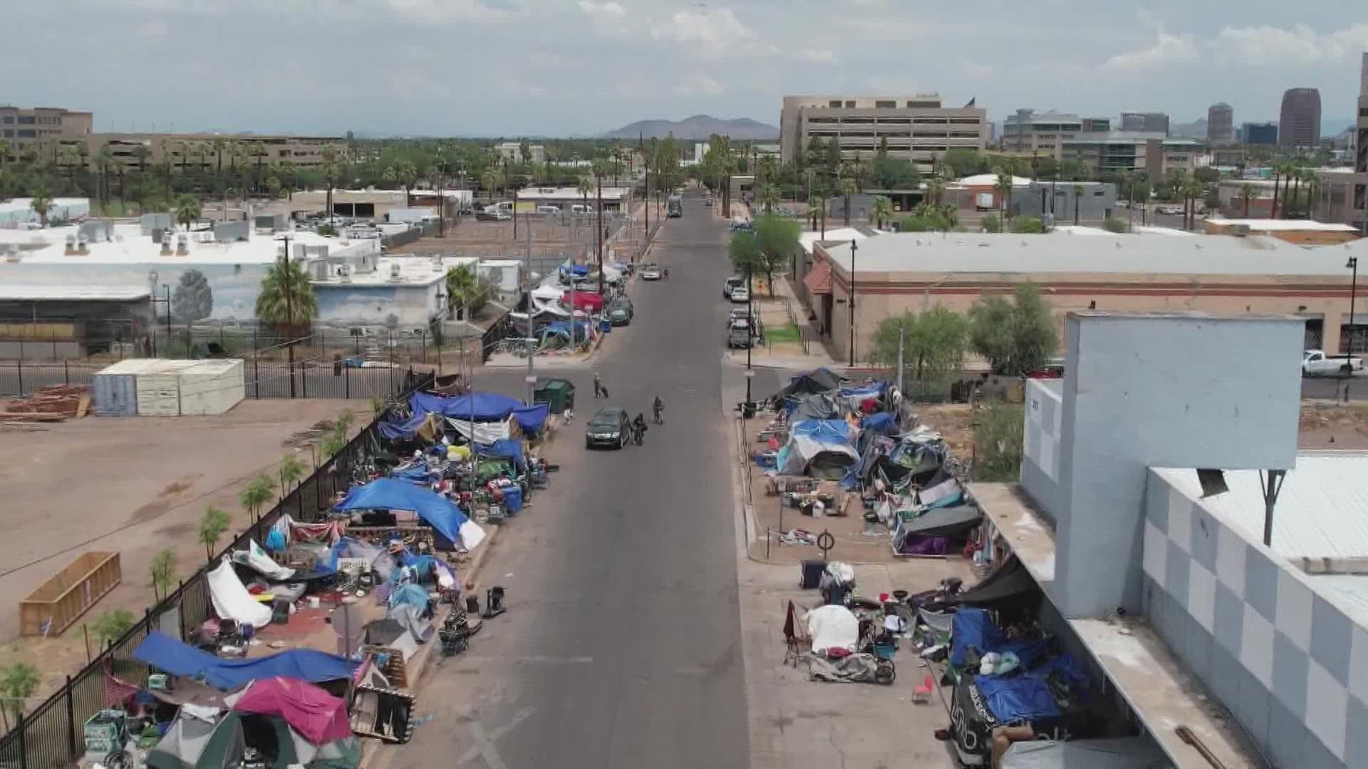 According to data compiled by HUD, the number of people experiencing homelessness in the Phoenix metro area has increased 21 percent since 2020.