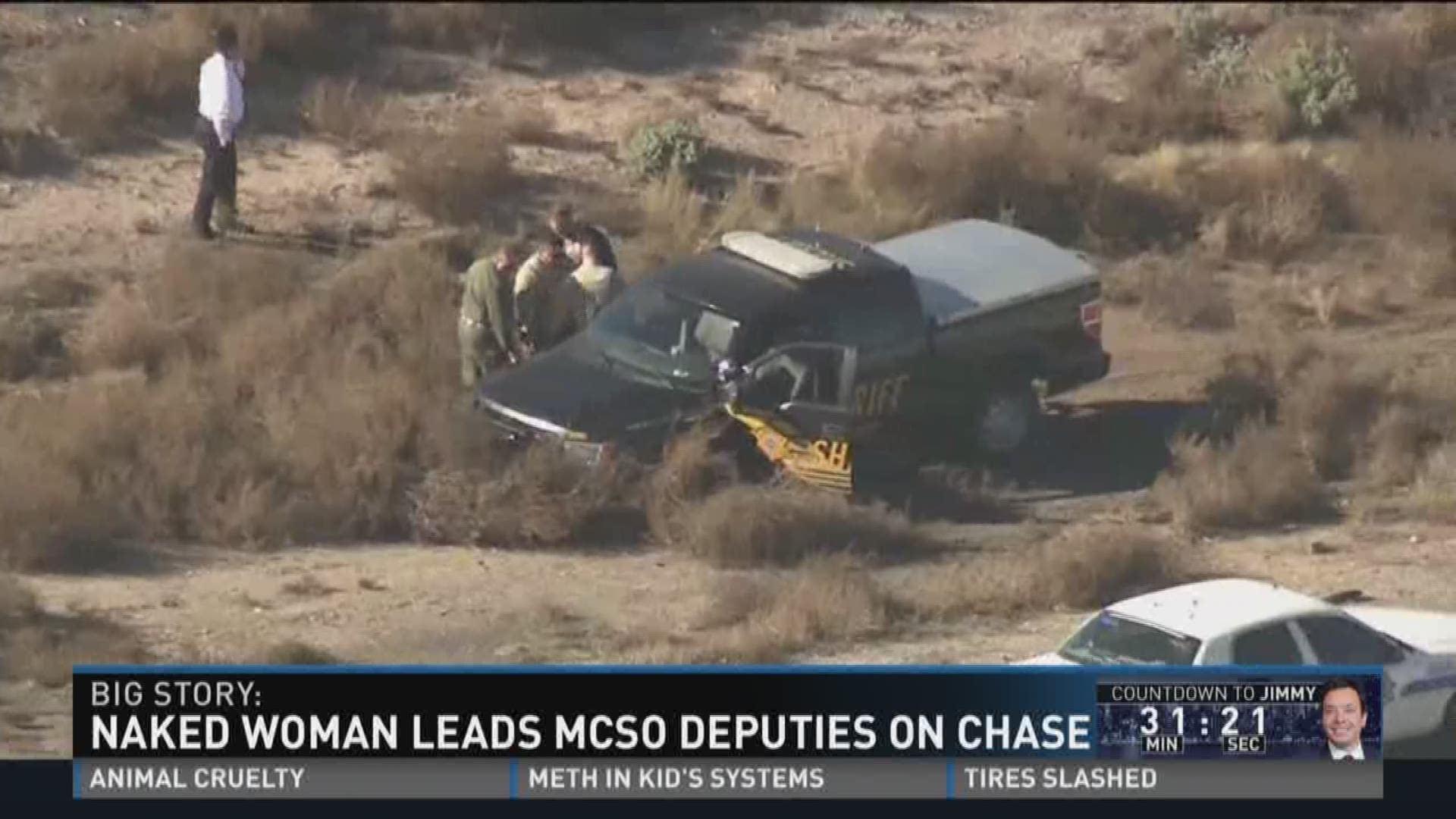 Naked woman leads MCSO deputies on chase