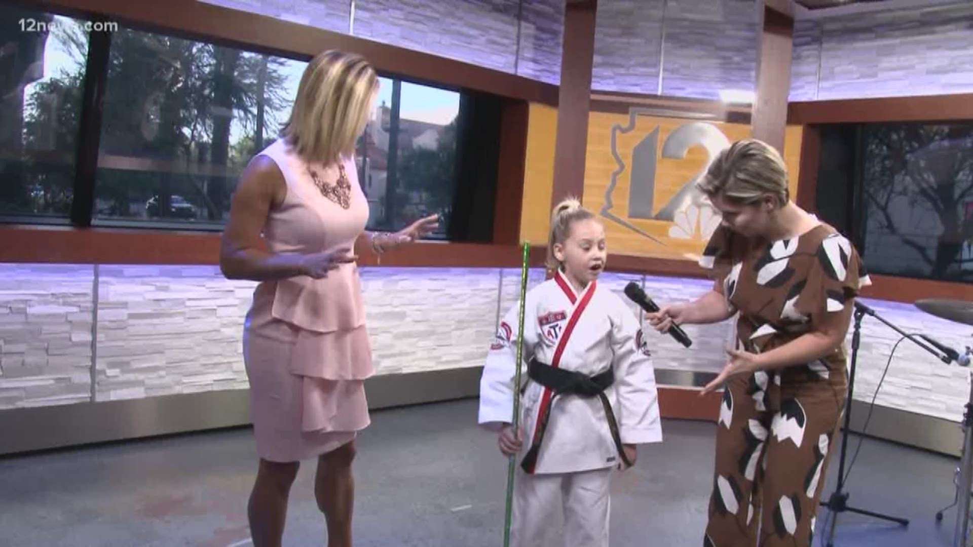 Martial artist Channah shows off her skills on 12 Today and discusses "Little Big Shots."