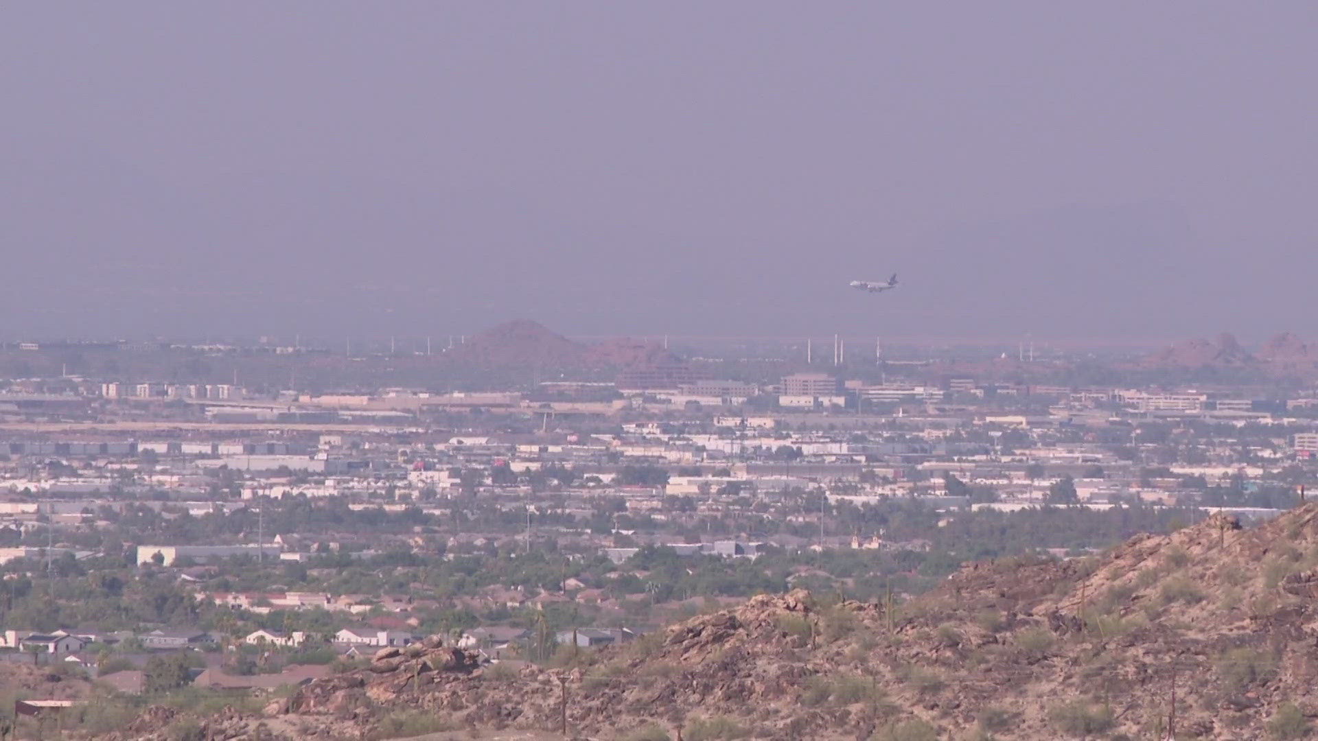 A hazy blanket hovered over the Valley on Wednesday, making it harder for some people to see and breathe.