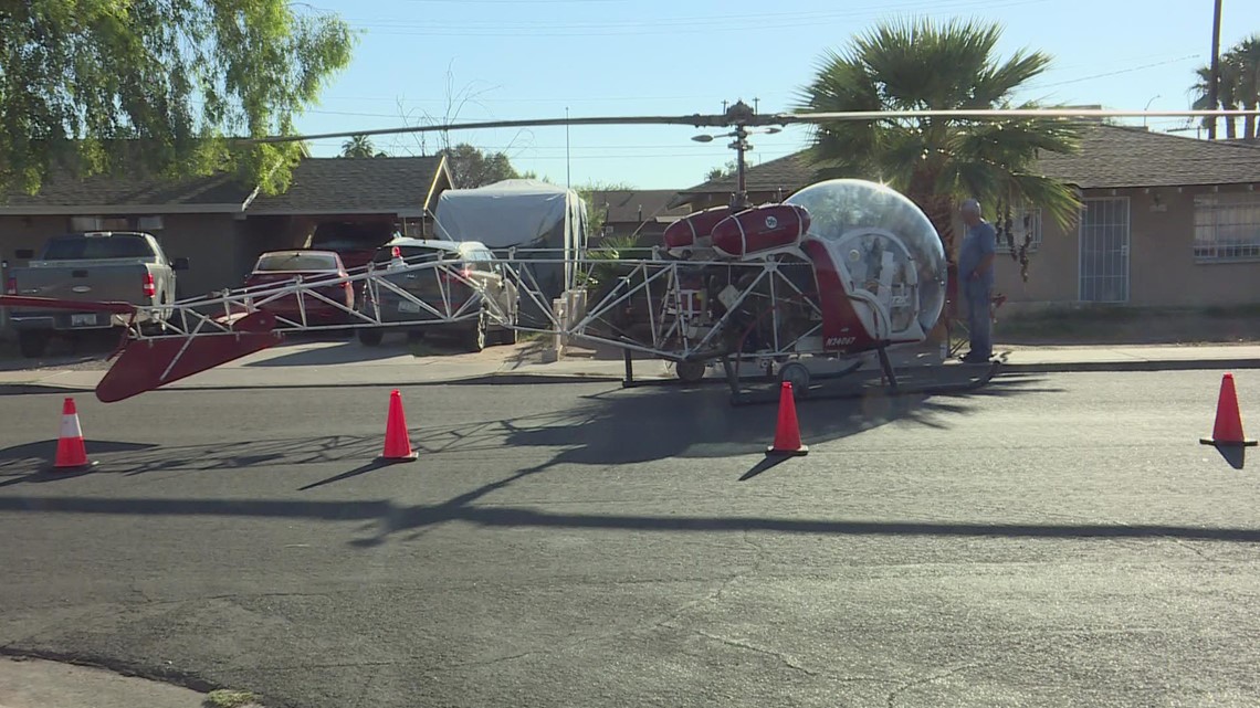 Helicopter forced into emergency landing on Mesa roadway