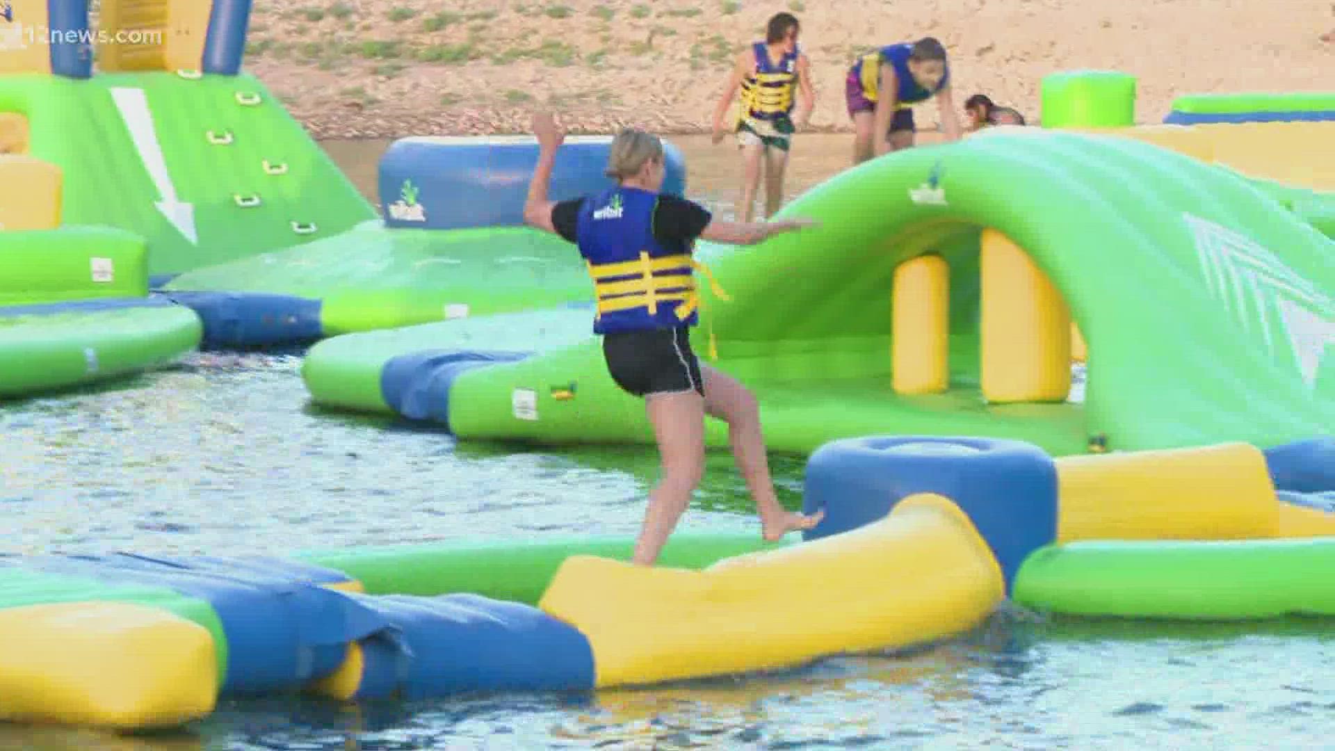 The inflatable, on-water course is open for the public to test their might. Head over to Scorpion Bay Marina at the Lake Pleasant Regional Park to try it!