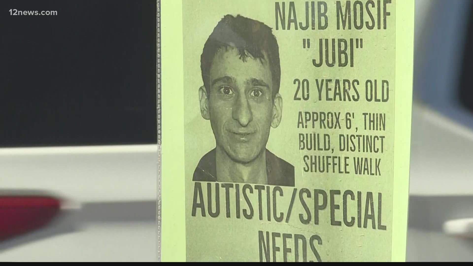 The family of Najib Monsif, better known as Jubi, is offering a $100,000 reward for any information leading to his safe return.