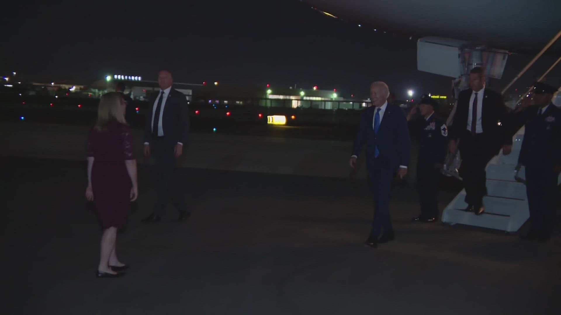 The president is in town to honor the late John McCain