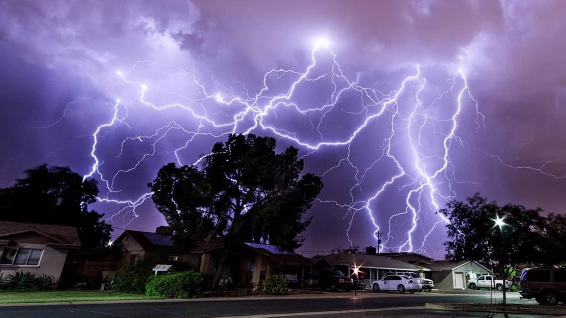 There were more than 97,000 lightning flashes in Arizona during Wednesday's  monsoon storms 
