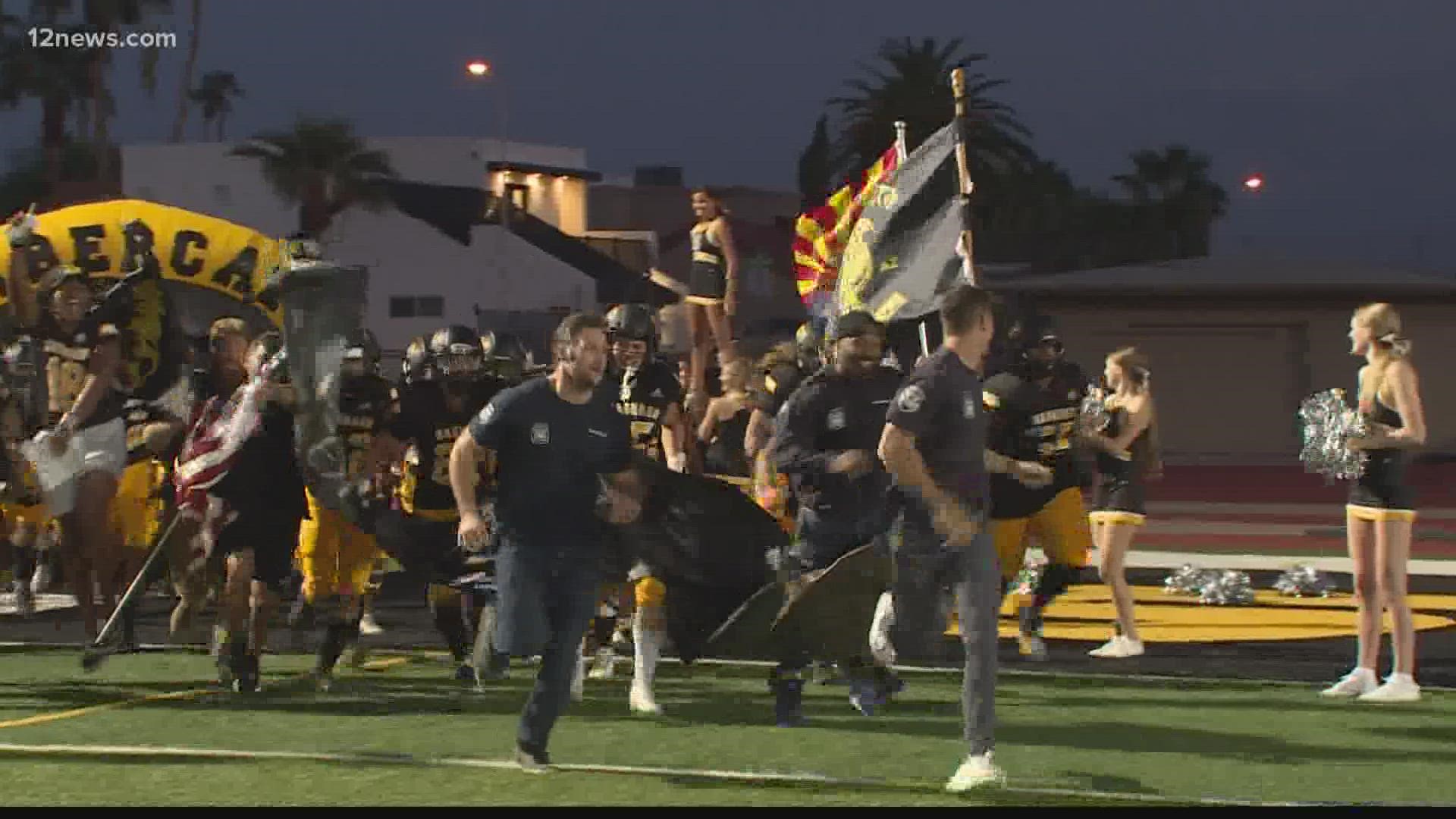 A close game in week two of Friday Night Fever. Saguaro defeats Ala Queen Creek 20-14.
