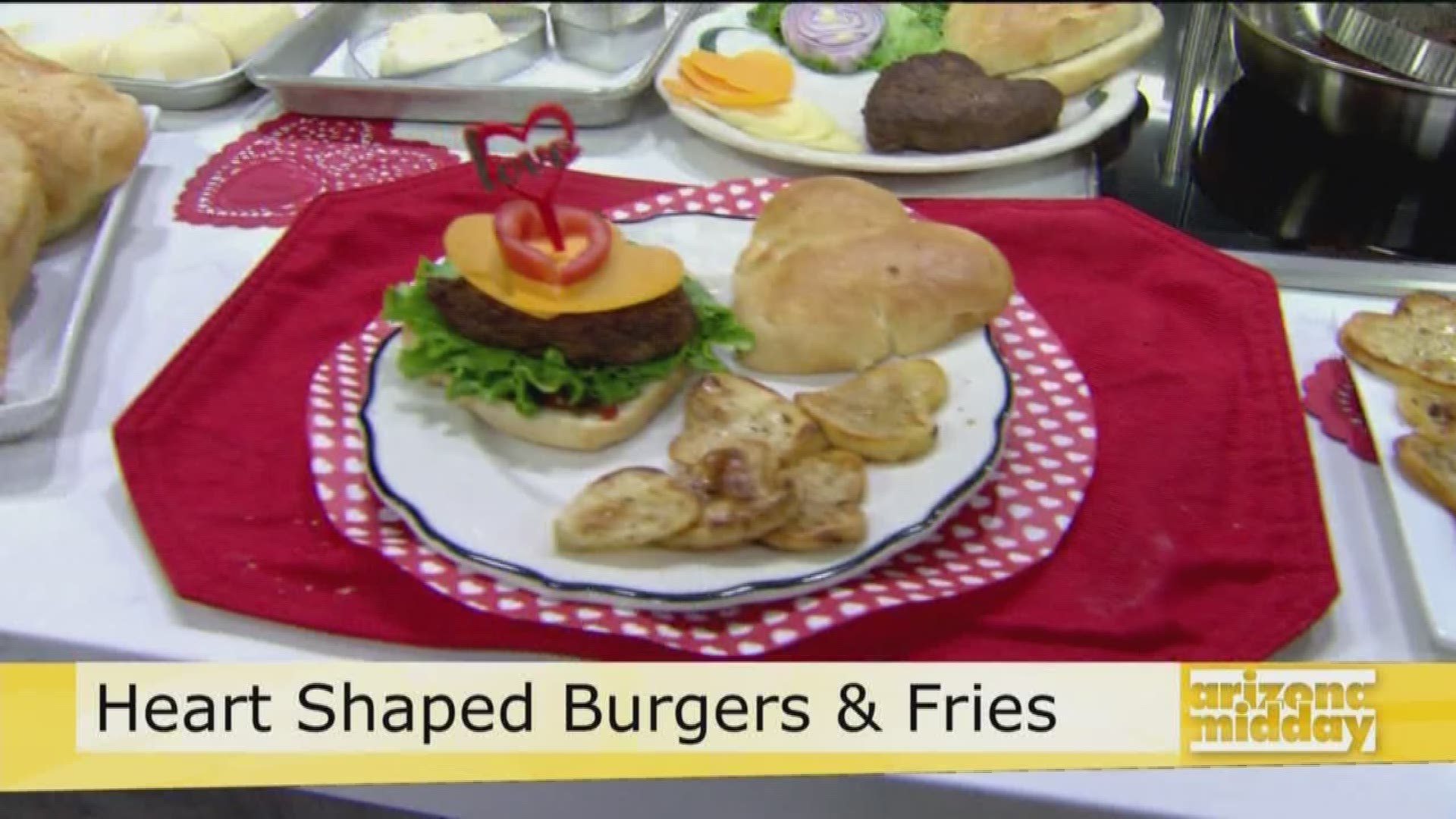 We've got a valentine's day meal your kids will love! Jan shows us the easy way you can make heart shaped burgers and fries.