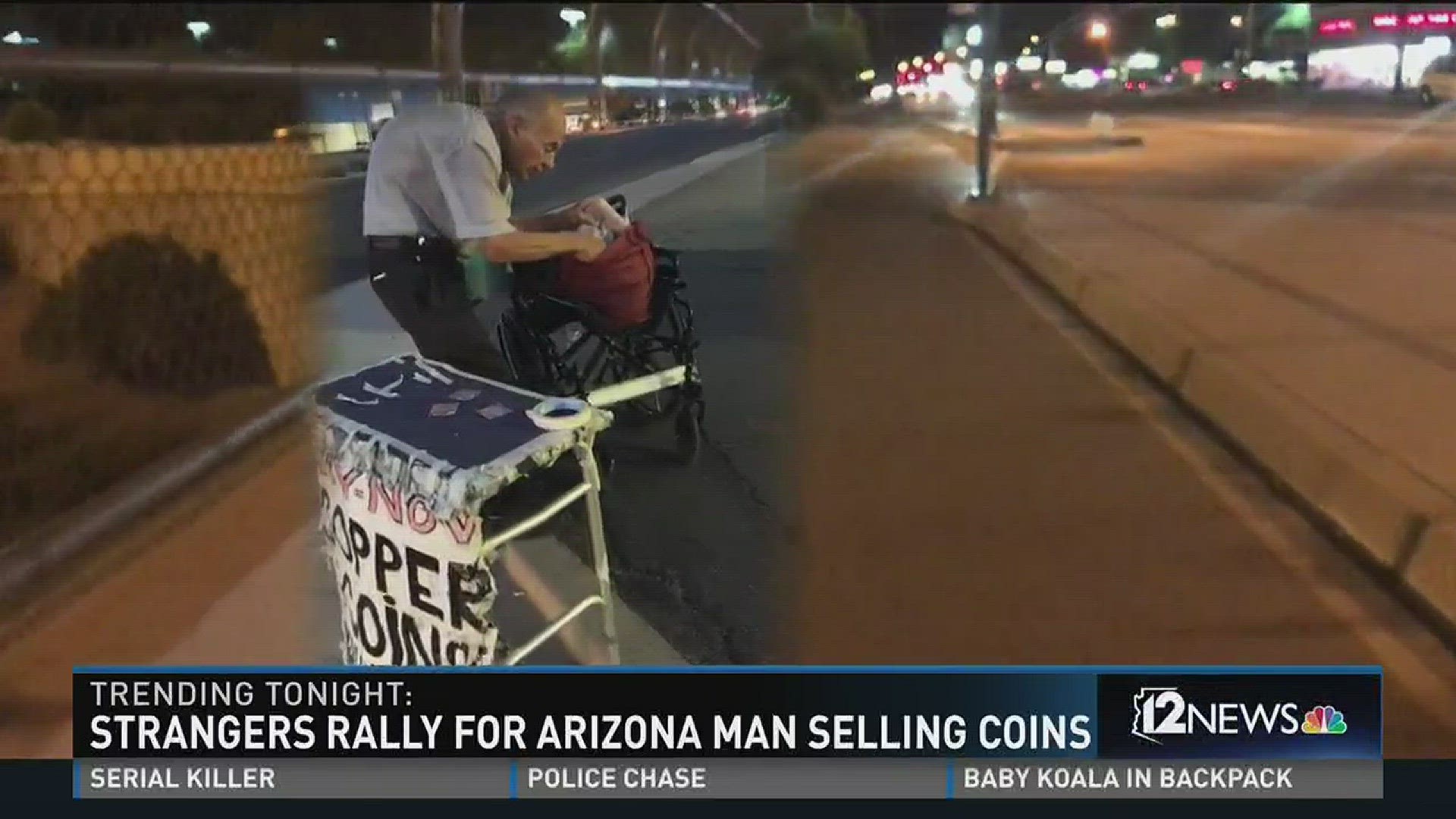 Stranger rally for Arizona man selling coins.