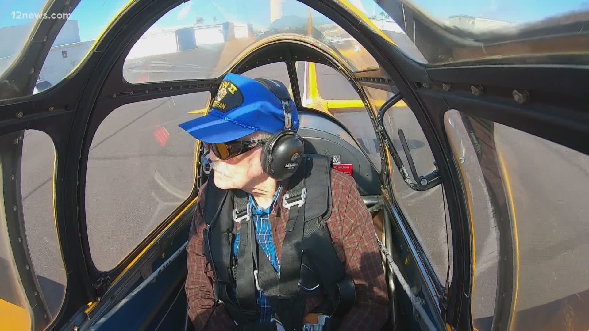 A local organization gave a WWII veteran a birthday celebration he won’t soon forget, flying him high above the Valley in an aircraft that helped save the world.
